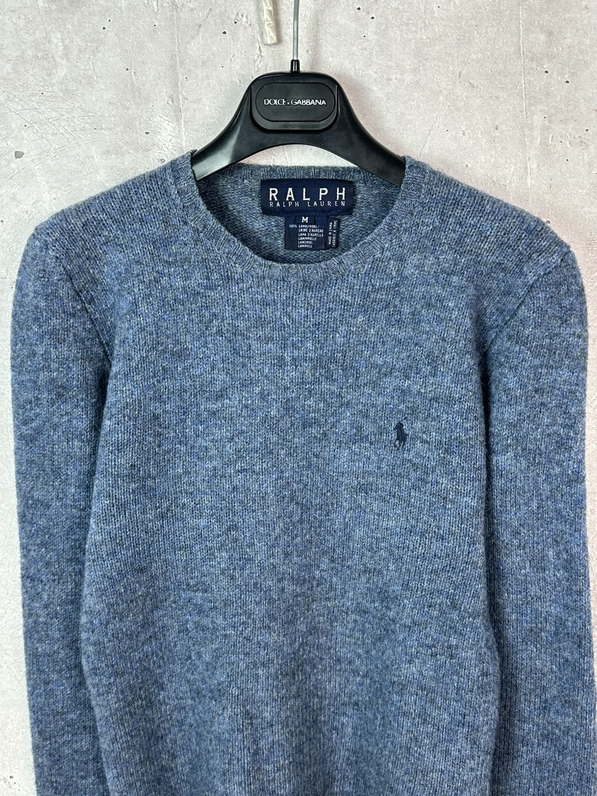 Ralph Lauren Vintage Ralph Lauren Wool Knit Logo Blue Long Sleeve Sweater Size M / US 6-8 / IT 42-44 - 2 Thumbnail