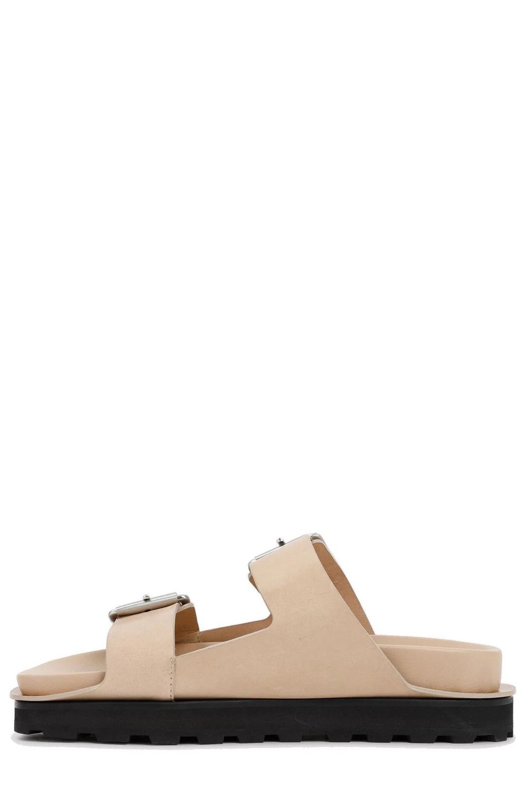 Jil Sander o1y1124 Double Buckle Leather Slippers in Beige Size US 9 / EU 42 - 2 Thumbnail