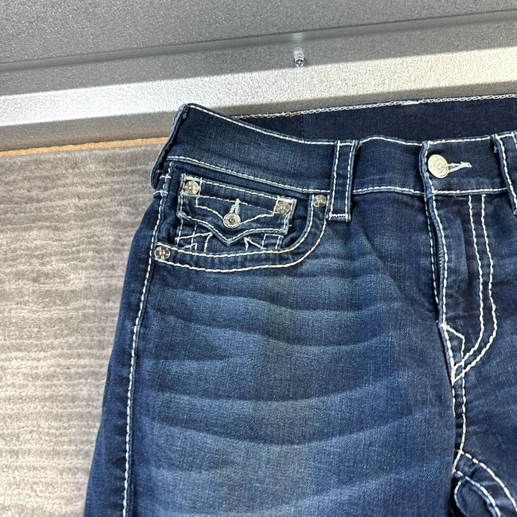 True Religion True Religion Jeans Mens 32 Natural Big T Flap Thick Stitch Size US 32 / EU 48 - 5 Thumbnail