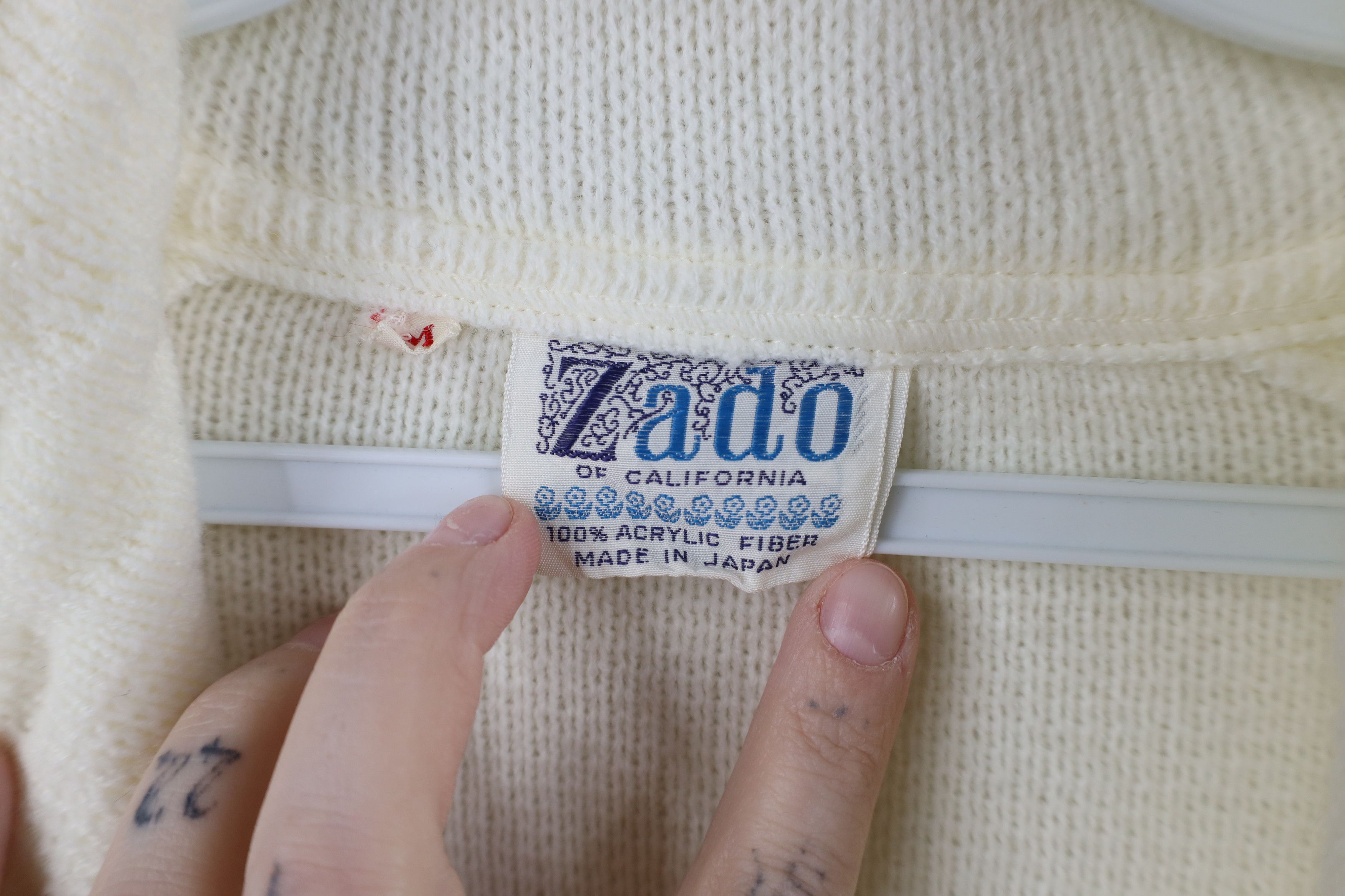 Vintage Vintage 60s 70s Streetwear Knit Open Front Cardigan Sweater Size M / US 6-8 / IT 42-44 - 6 Thumbnail