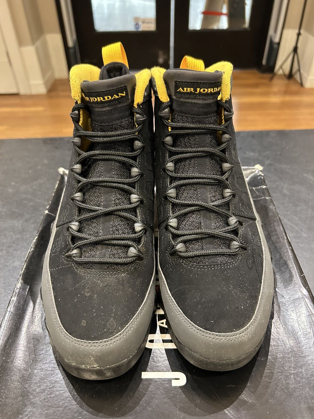 Jordan Brand Jordan 9 Retro ‘Black Charcoal University Gold’ Size US 9.5 / EU 42-43 - 4 Thumbnail