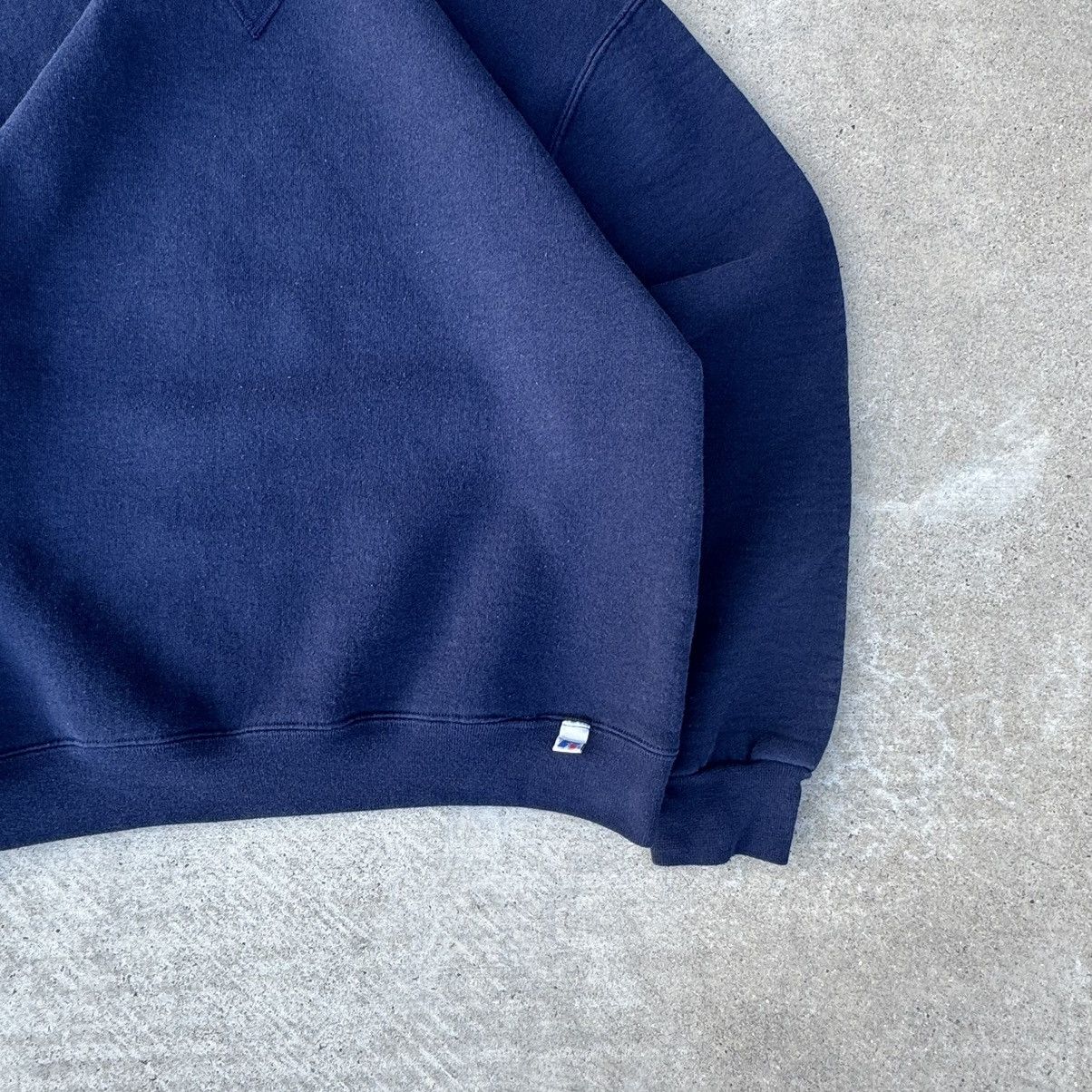Nike × Russell Athletic × Stussy Vintage 90s Blue Essential Russel Crewneck Boxy Medium Size US M / EU 48-50 / 2 - 5 Thumbnail