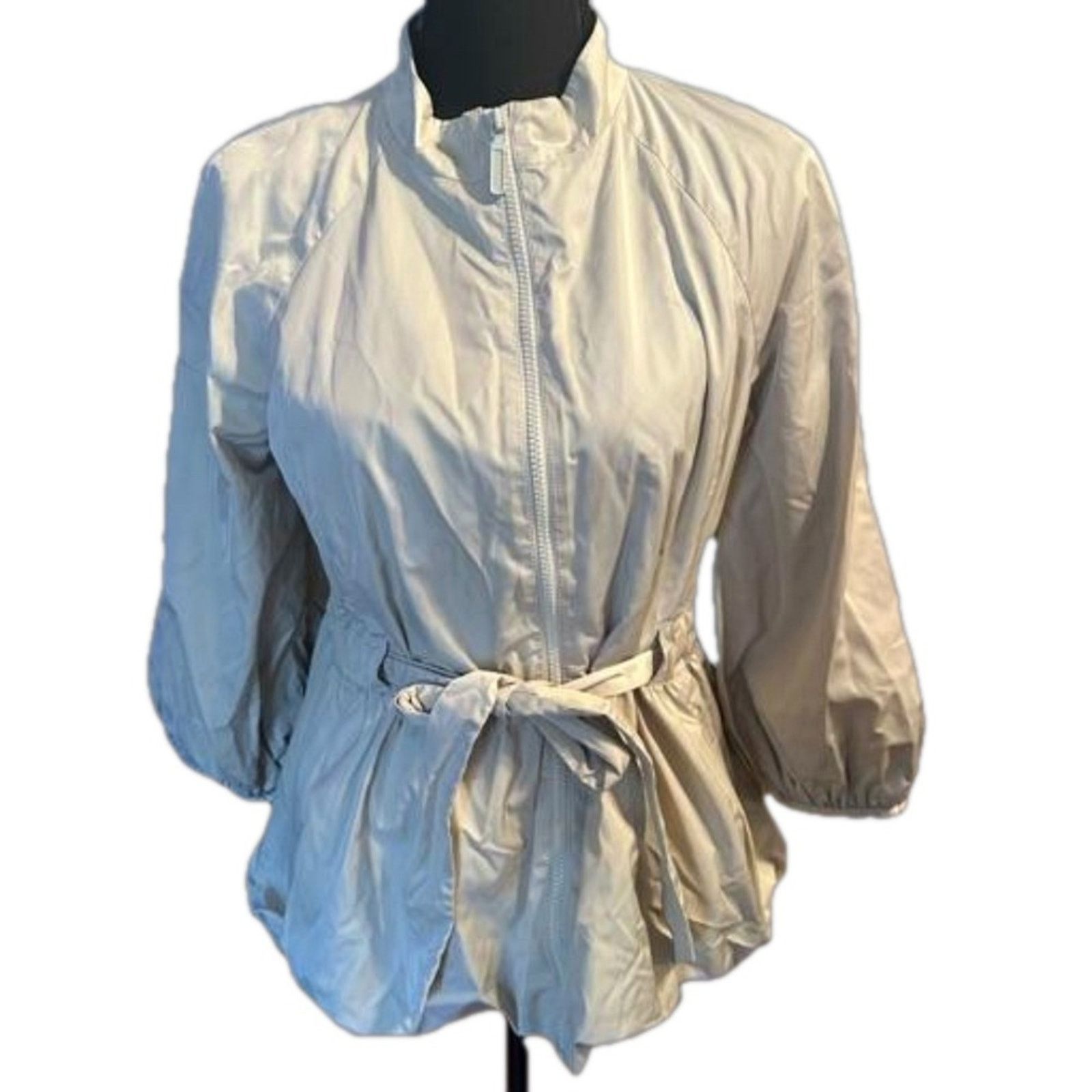 Banana Republic Banana Republic 3/4 Sleeve Tan Bubble Hem Tie Waist Jacket Size M / US 6-8 / IT 42-44 - 1 Thumbnail