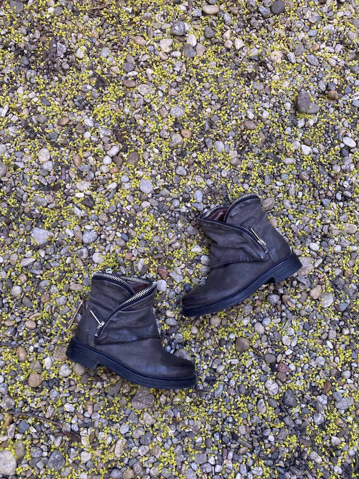 A.S.98 × Vintage Vintage A.S.98 Ash Leather Double Pocket Boots Size US 6 / IT 36 - 1 Thumbnail
