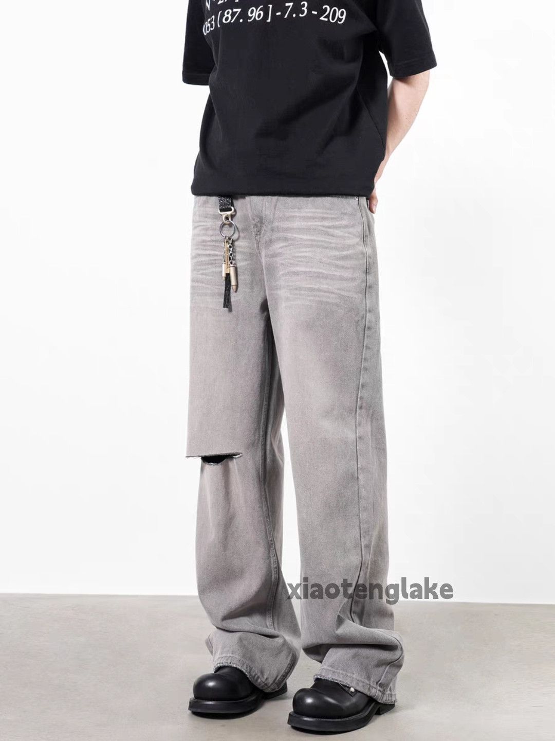 Jean × Vintage washed faded loose baggy damaged grunge jeans Size US 32 / EU 48 - 5 Thumbnail