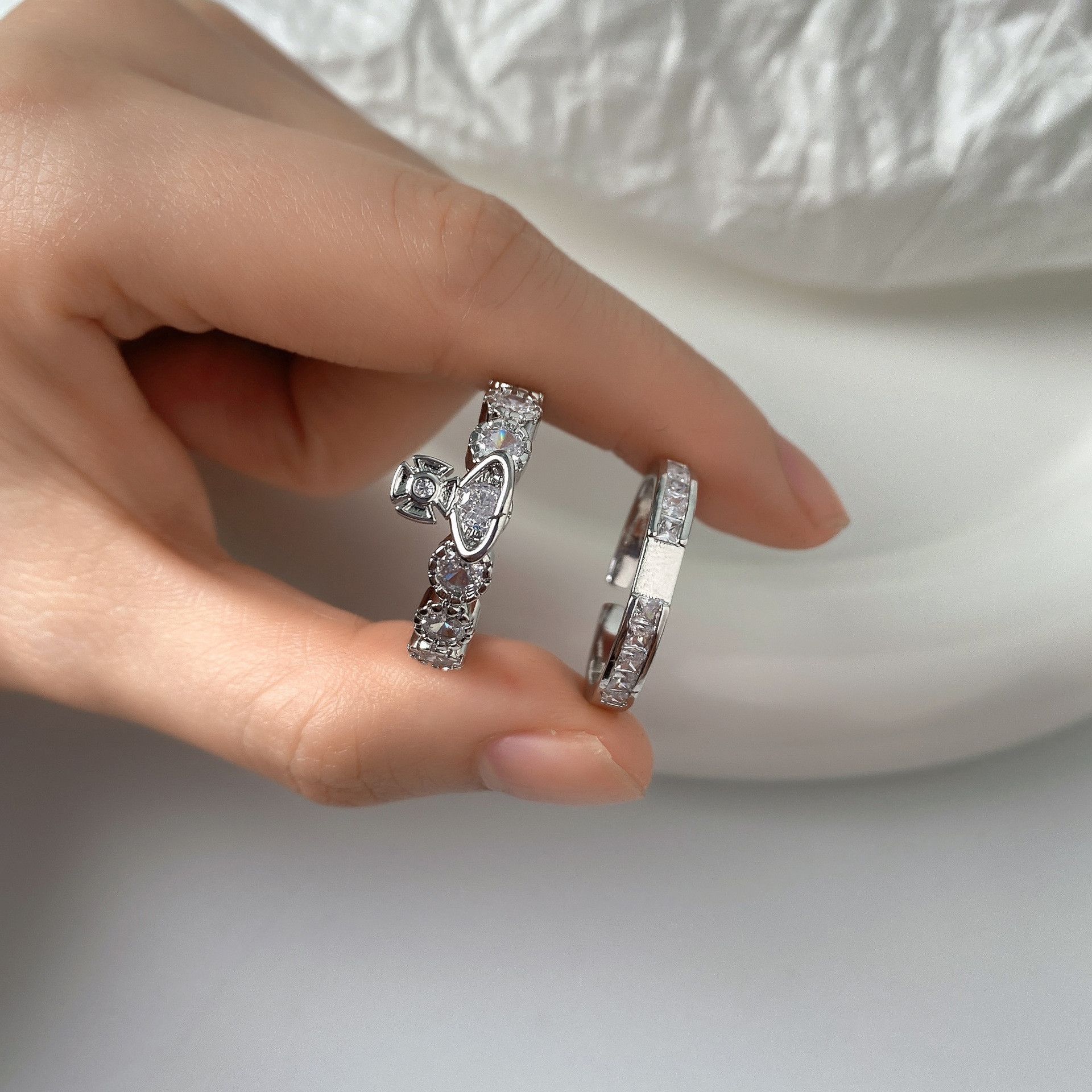 Jewelry Vintage Jewelry Rings Open Size Chrome Ring (Size 7-13) Size ONE SIZE - 6 Thumbnail