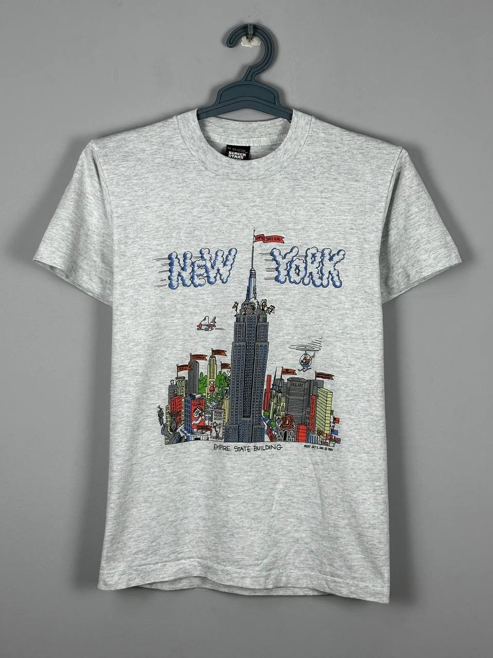 I Love NY Vintage 1991 Love New York City Grey T-Shirt Size US S / EU 44-46 / 1 - 1 Thumbnail