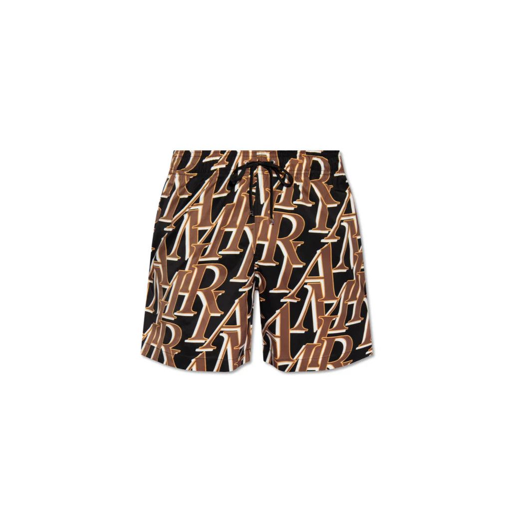 Amiri oc11z0225 Stacked Print Swim Trunks Short in Multicolor Size US 34 / EU 50 - 1 Thumbnail