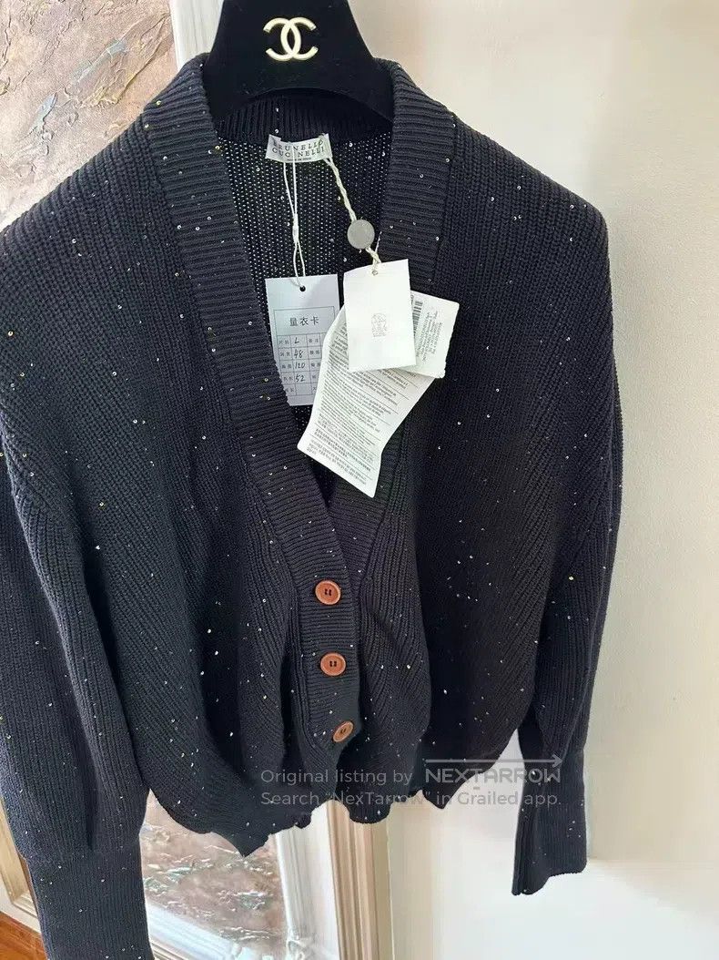 Brunello Cucinelli Brunello Cucinelli Sequined Cardigan Size L / US 10 / IT 46 - 3 Thumbnail