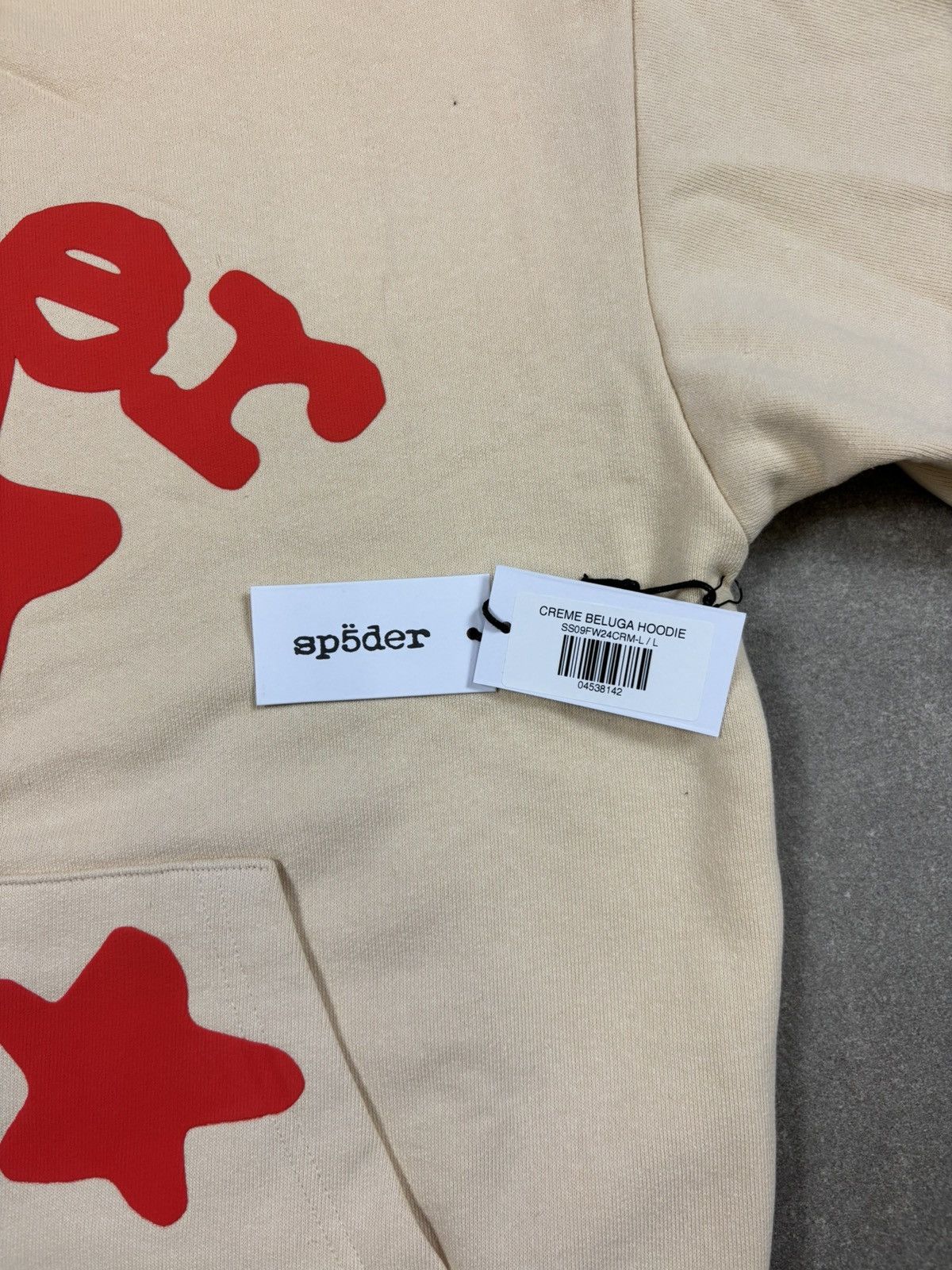 Sp5der Sp5der Beluga Hoodie, Cream Size US L / EU 52-54 / 3 - 7 Thumbnail