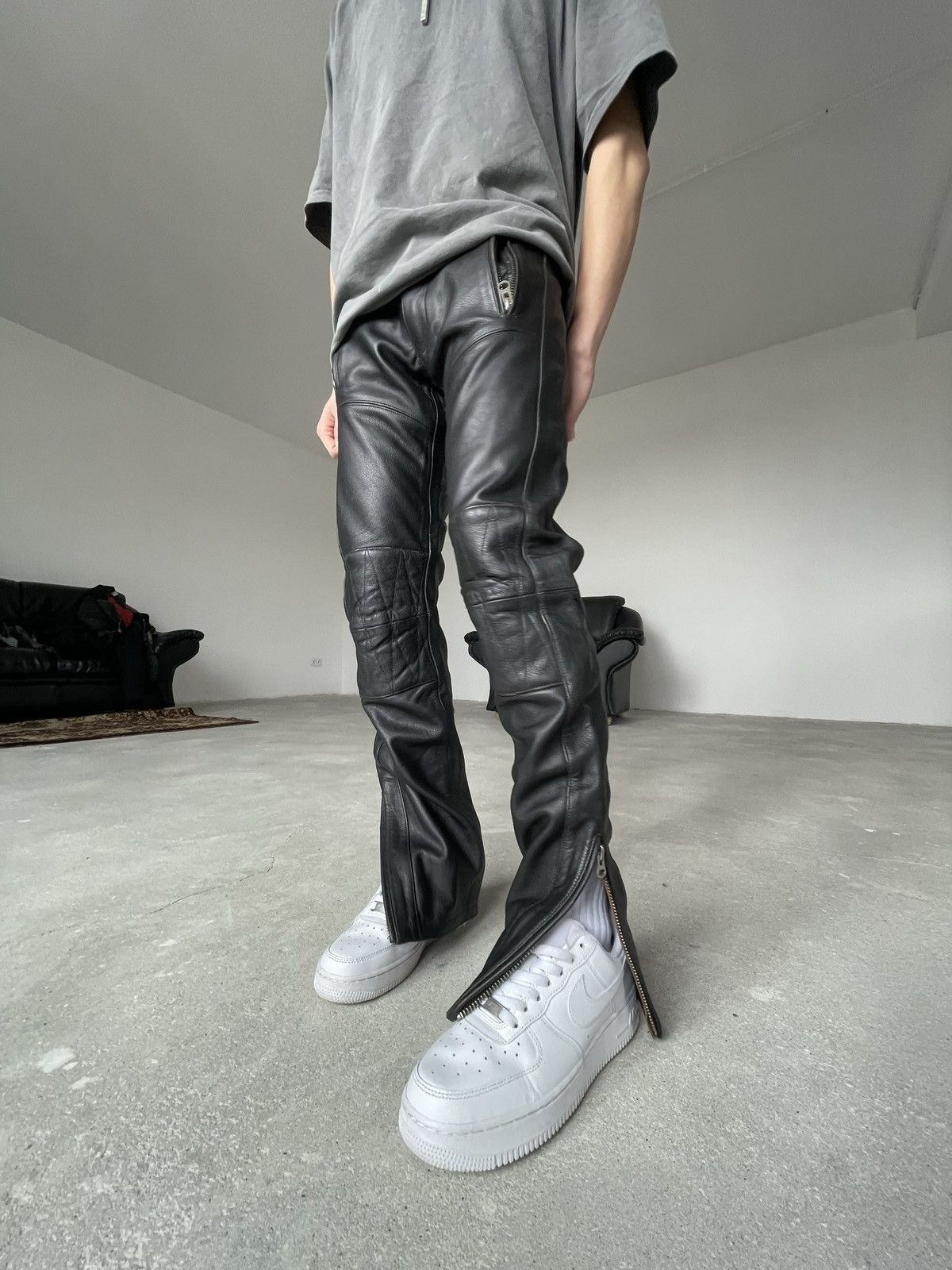 New 2013 Isabel Marant Leather biker pants double knee