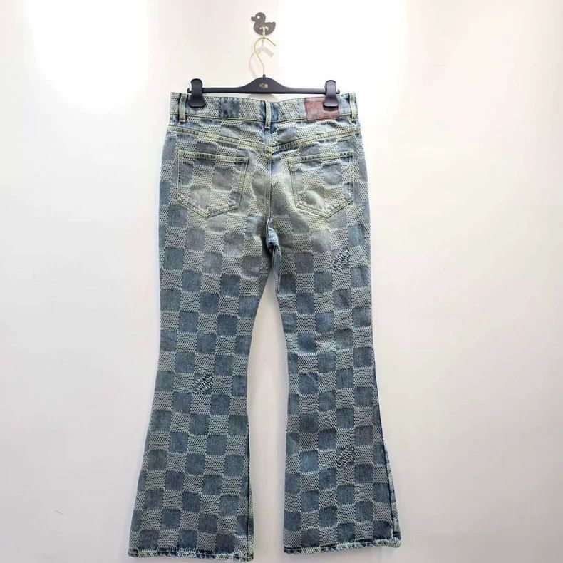 Louis Vuitton LV Louis Vuitton Checkered Logo Denim Pants-2506 Size US 33 - 3 Thumbnail