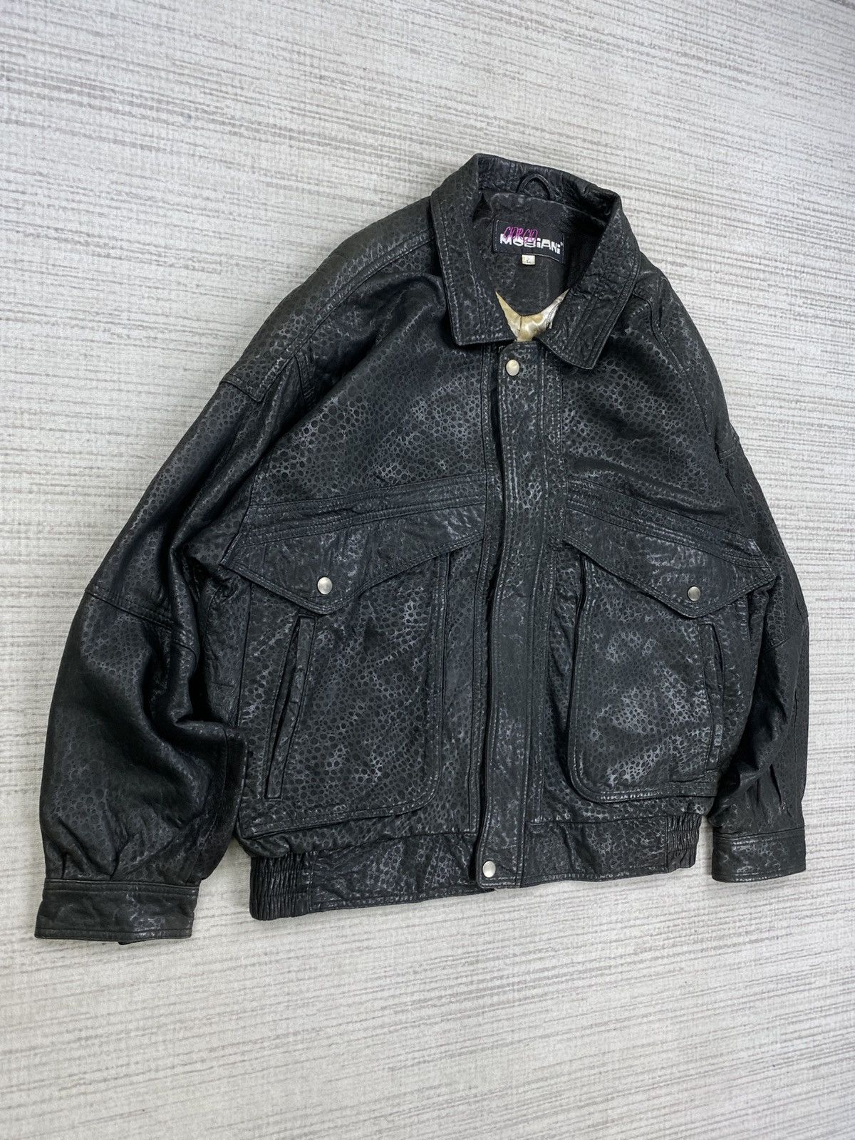 Leather Vintage Giorgio Mobiani Bombers Leather Jacket Size US L / EU 52-54 / 3 - 3 Thumbnail