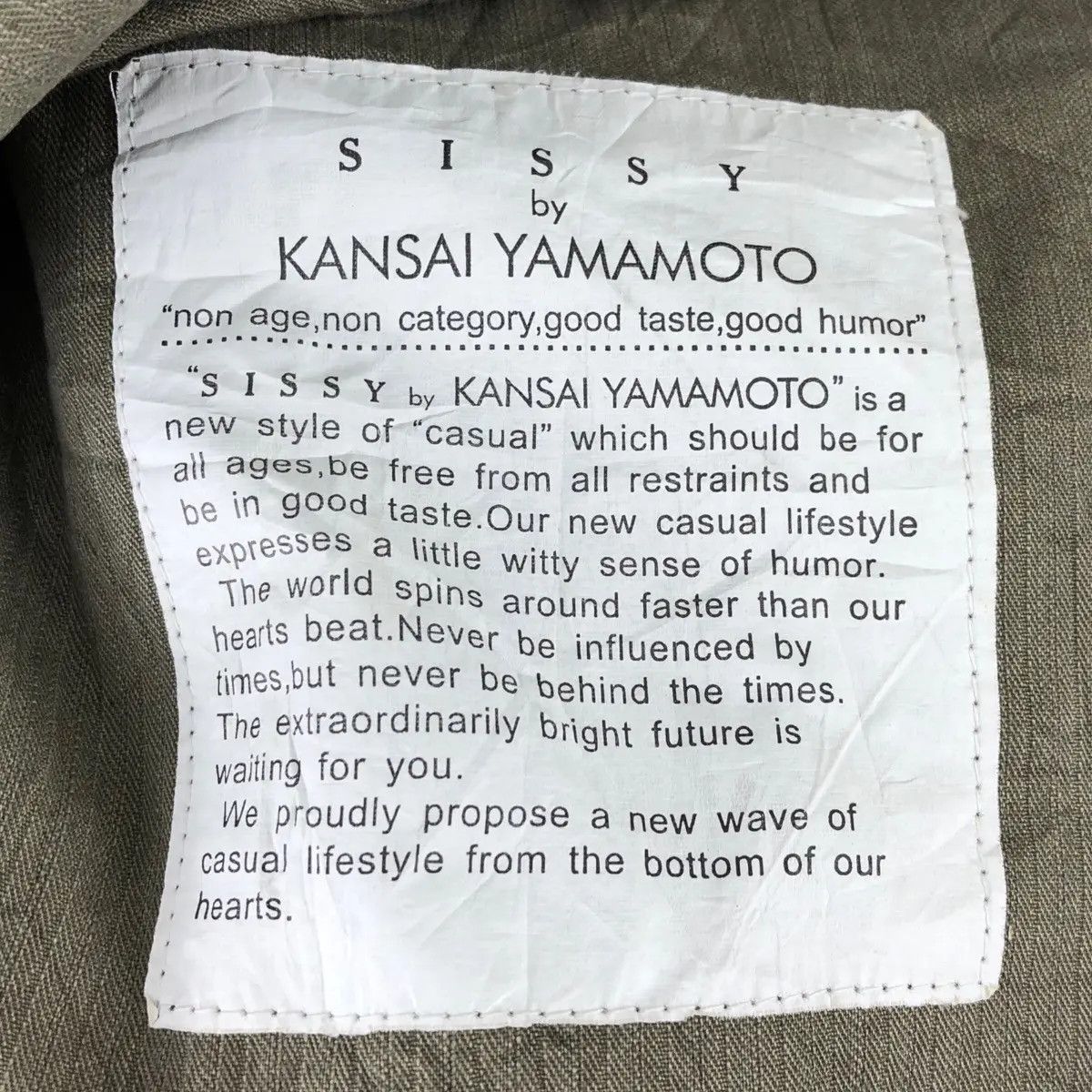 Kansai Yamamoto Vtg KANSAI YAMAMOTO SISSY Collection Military Parka Chore Size US L / EU 52-54 / 3 - 9 Thumbnail