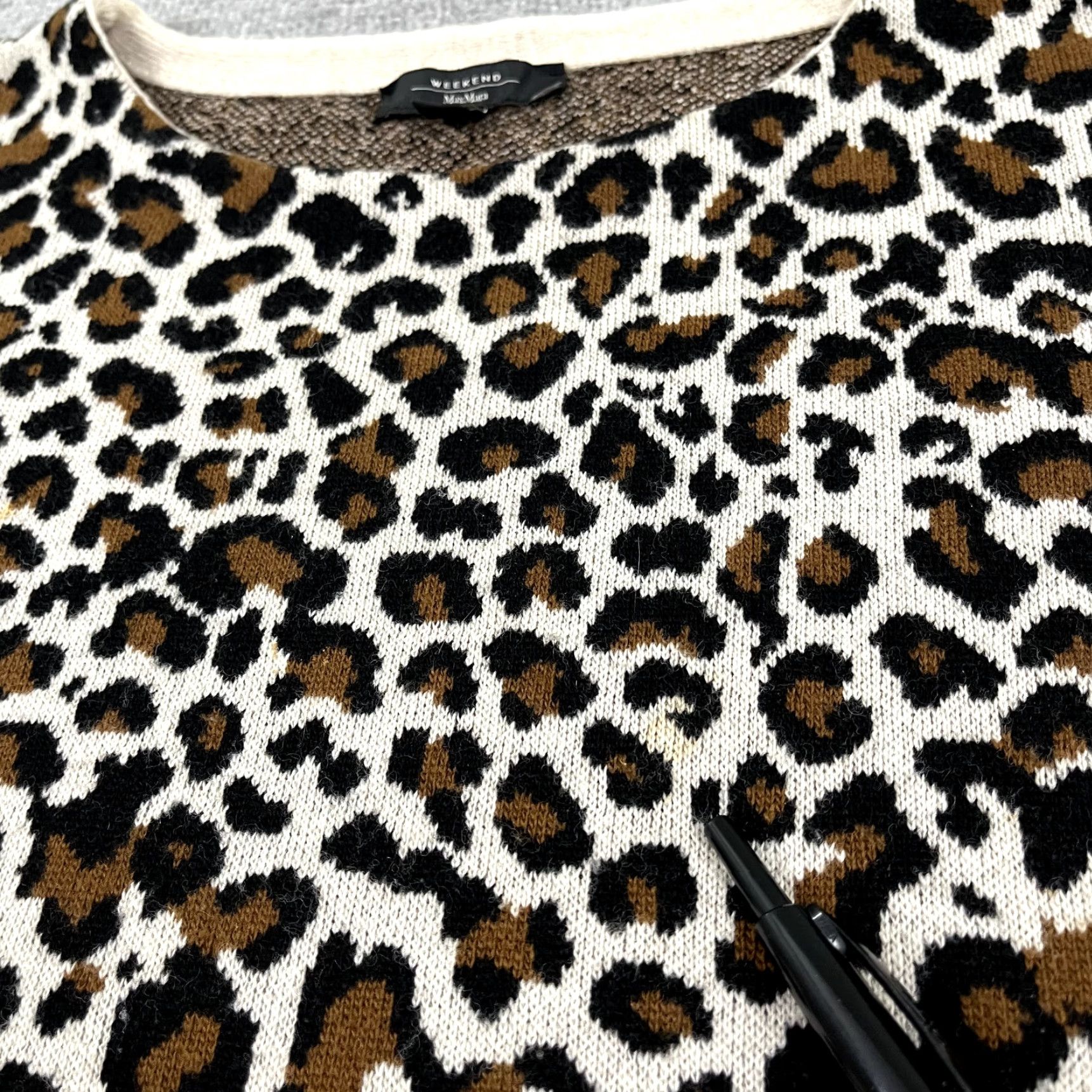 Vintage VINTAGE Weekend Max Mara Sweater Wool Animal Print Crew Neck Pullover Womens XL Size XL / US 12-14 / IT 48-50 - 7 Thumbnail