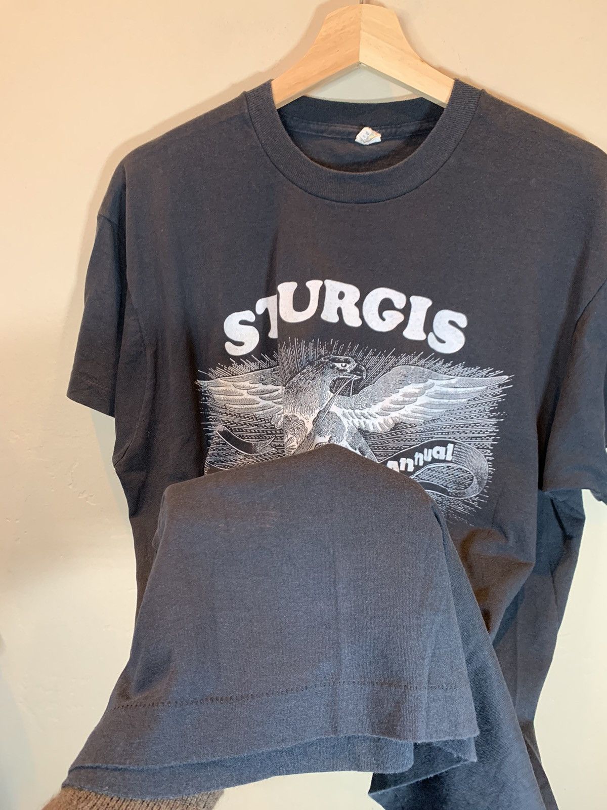 Vintage *RARE* Vintage 1990 Sturgis Biker Rally Single Stitch Shirt Size US XL / EU 56 / 4 - 5 Thumbnail