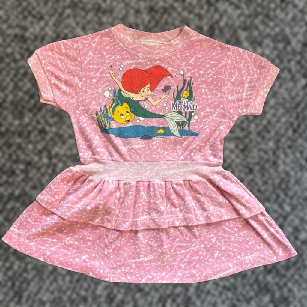 VINTAGE Disney’s Dress Girls Sz 6X The Little Mermaid Ariel & Flounder Movie 90s
