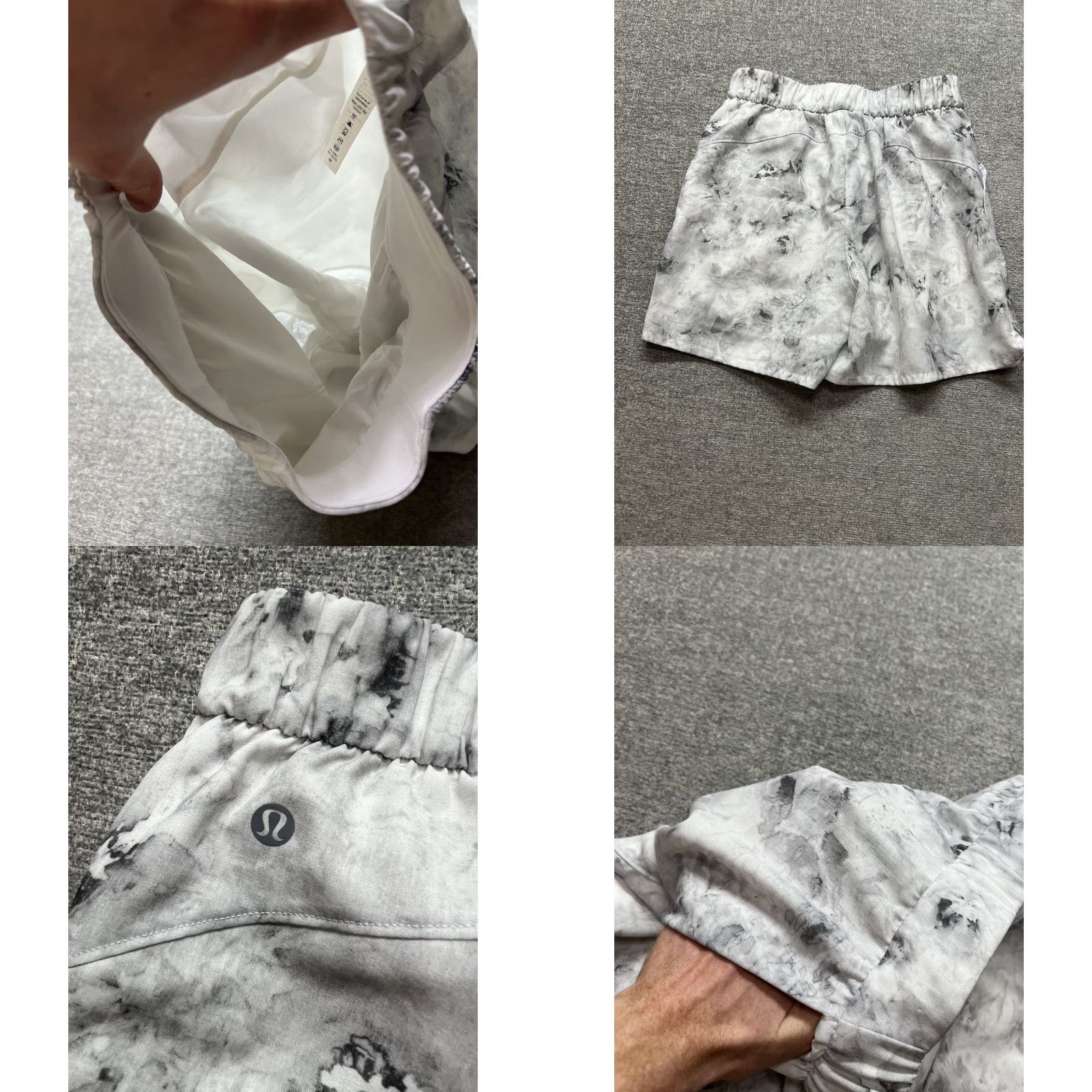 Lululemon Lululemon Flat Front Relaxed Short High-Rise 5" Marble White Pockets Women's 2 Inseam 5" Moisture Wicking Zip Pocket Athletic Summer Activewear Size 26" / US 2 / IT 38 - 8 Thumbnail