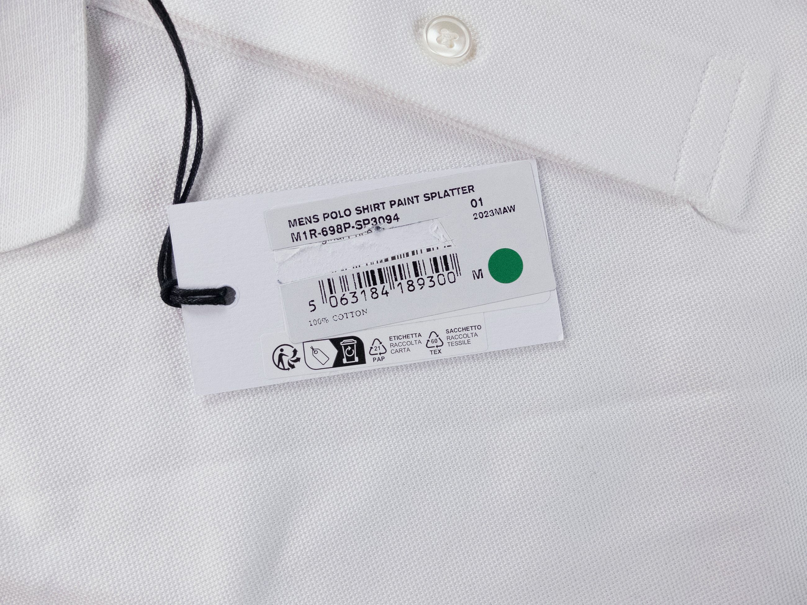Paul Smith PAUL SMITH mainline white Paint splatter polo shirt Medium Size US M / EU 48-50 / 2 - 7 Thumbnail