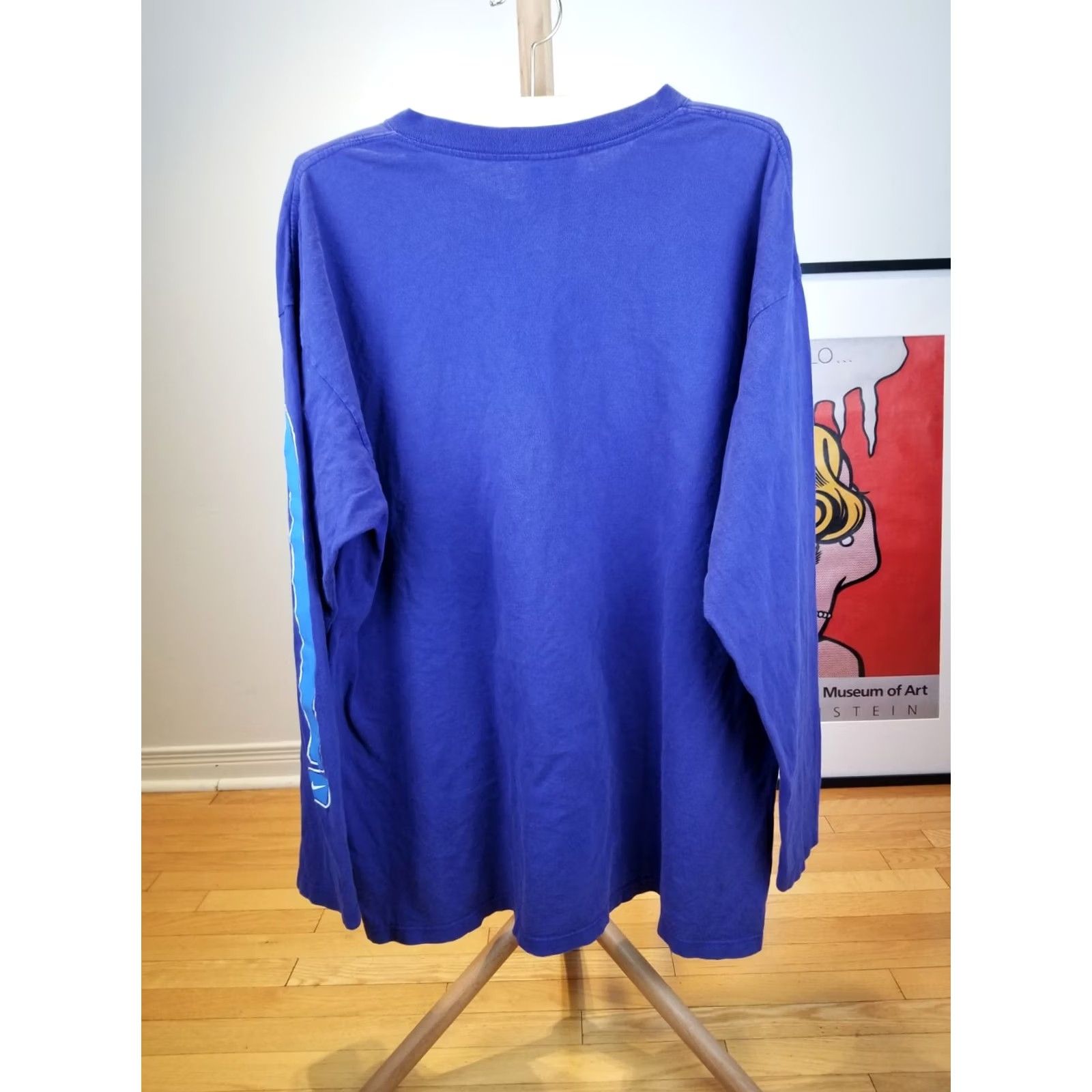 Nike VINTAGE Nike T-Shirt Navy Center Swoosh Print Long Sleeve XL Made in USA Mens Shirt Navy Swoosh 90s Size US XL / EU 56 / 4 - 6 Thumbnail