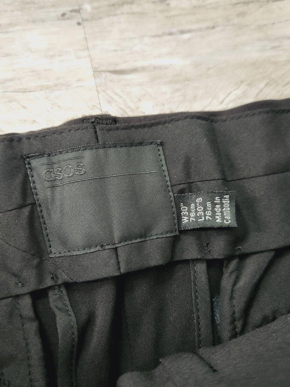 Asos Asos Dress Pants NWT SIZE 30 waist Black Tapered Skinny Size 32" / US 10 / IT 46 - 2 Thumbnail