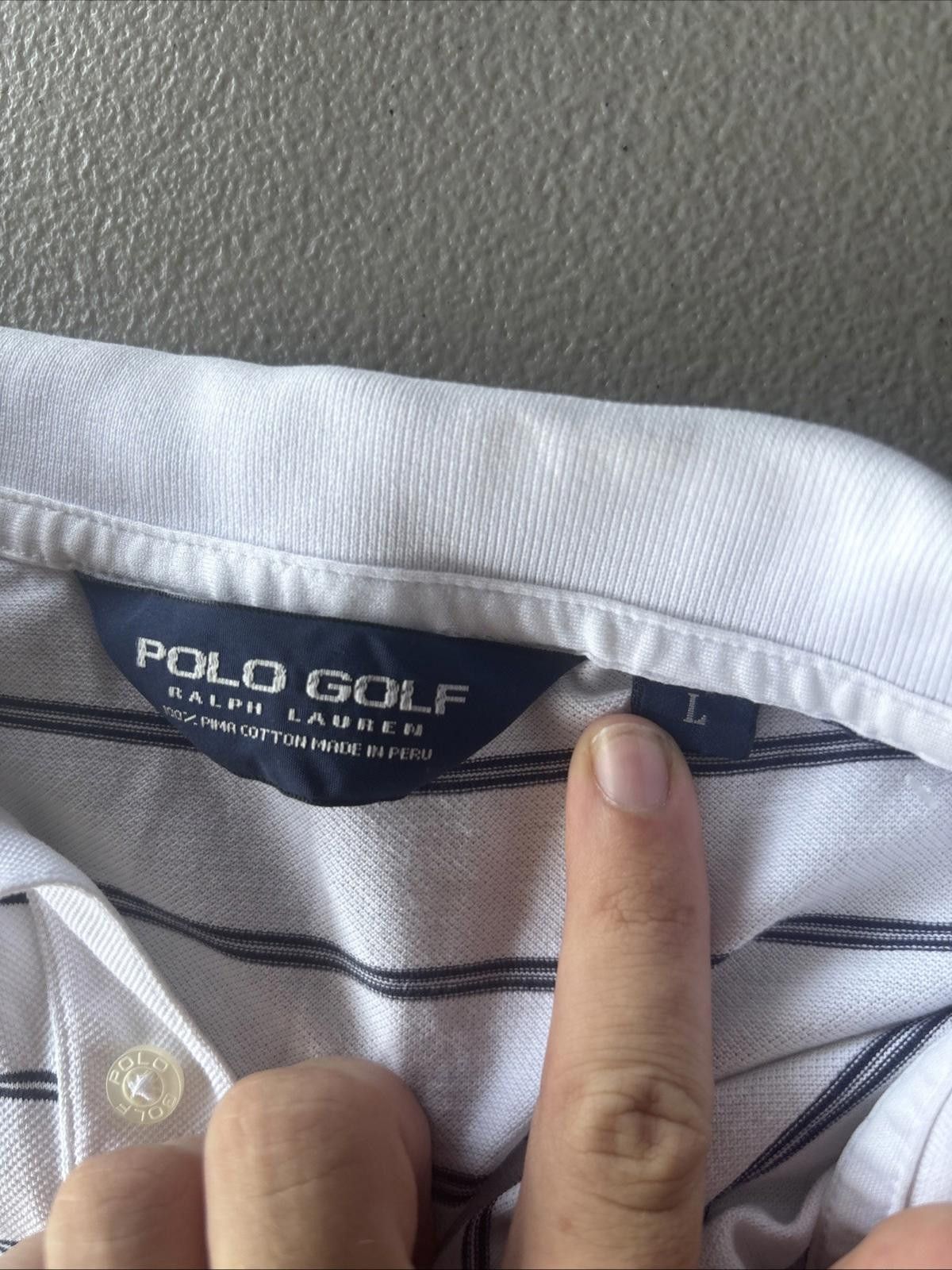 Polo Ralph Lauren Polo Golf Ralph Lauren Striped Golf Polo Shirt Pima Cotton L Size ONE SIZE - 2 Thumbnail