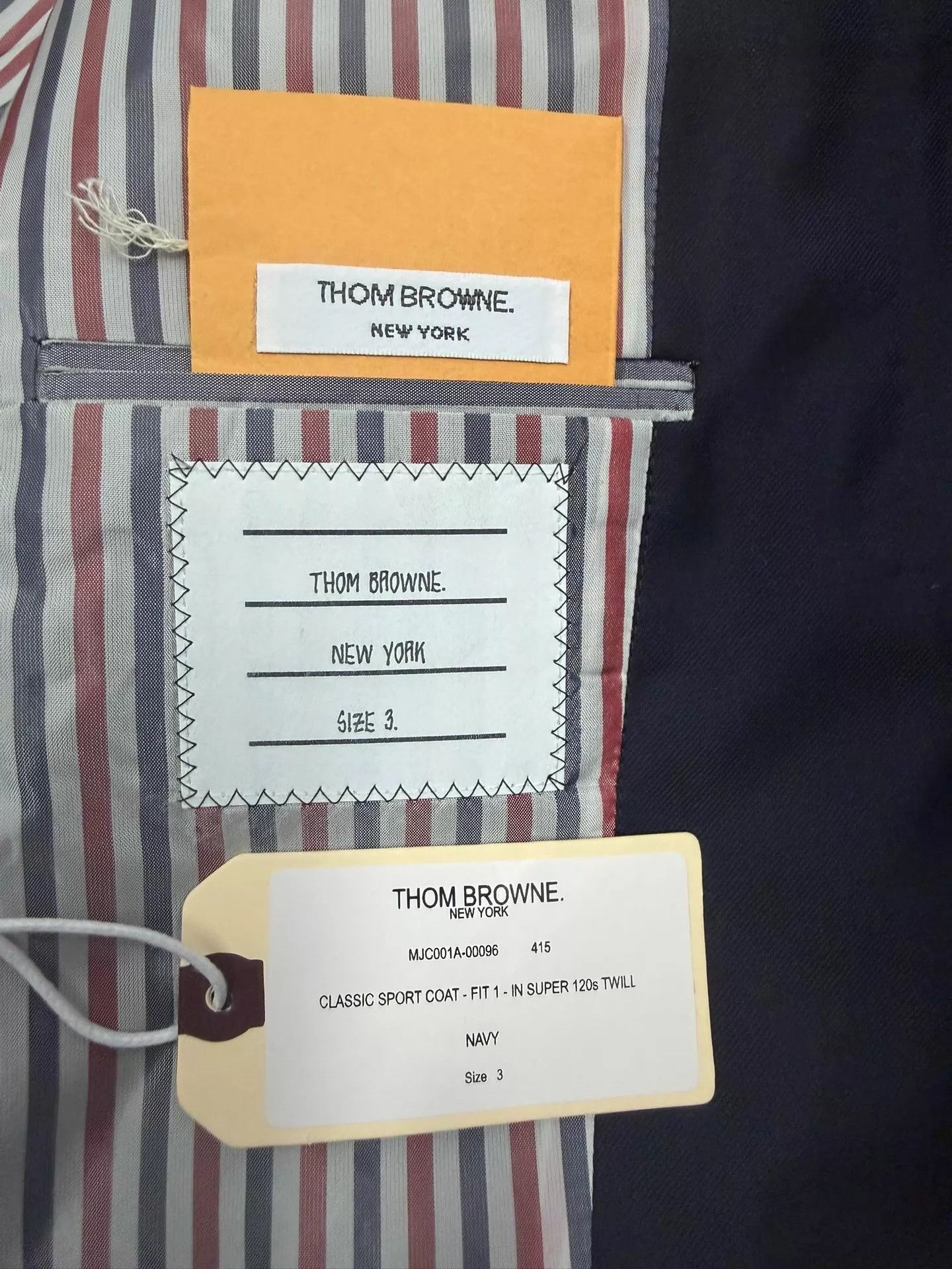 Thom Browne Thom Browne Men's Classic Navy Gold Button Suit Size3 Wool Size US L / EU 52-54 / 3 - 4 Thumbnail