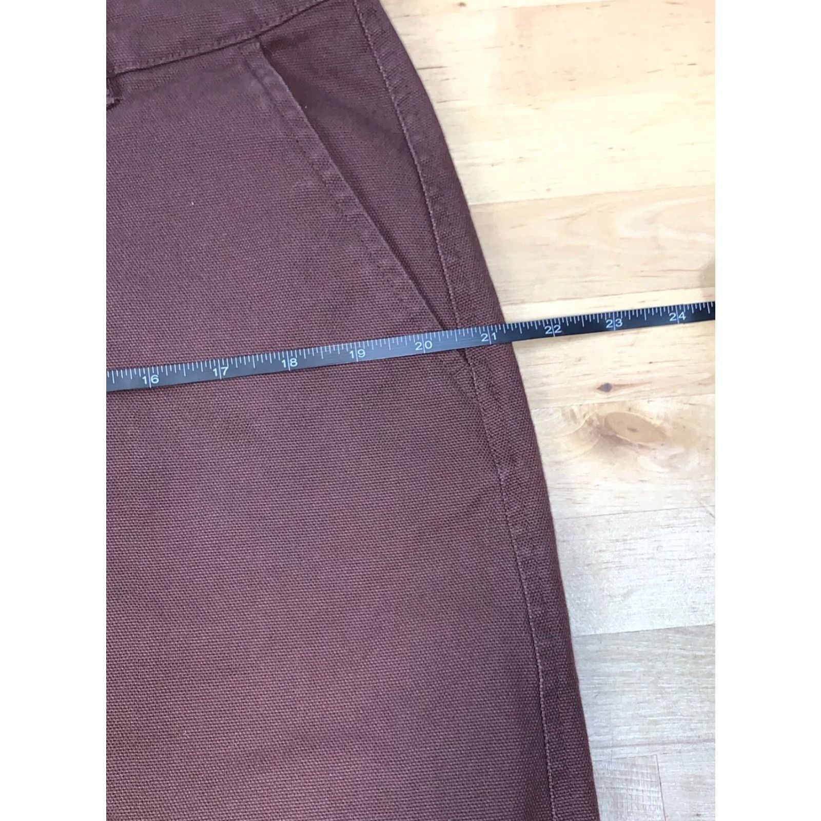 Pendleton Pendleton Pencil Skirt Brown Size 16 Casual Women Midi Solid Canvas Button Size 38" / US 16 / IT 52 - 7 Thumbnail