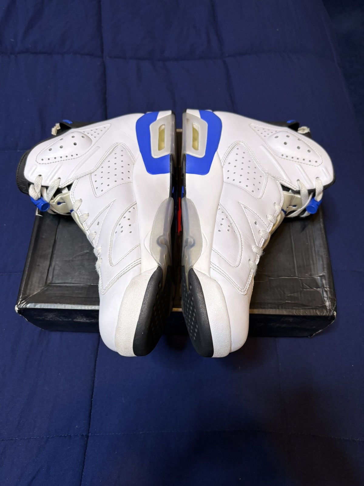 Jordan Brand Jordan 6 Retro Sport Blue 2014 Size 12 Size US 12 / EU 45 - 4 Thumbnail