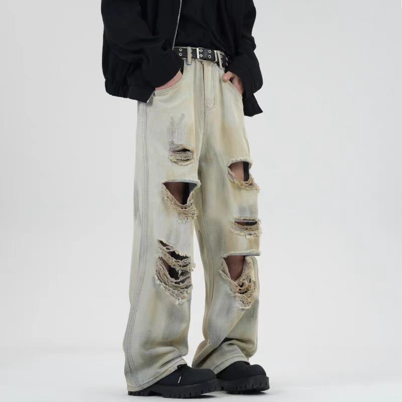 Japanese Brand × Jean Street Hip Hop Vintage Ripped Washed Jeans Size US 32 / EU 48 - 3 Thumbnail