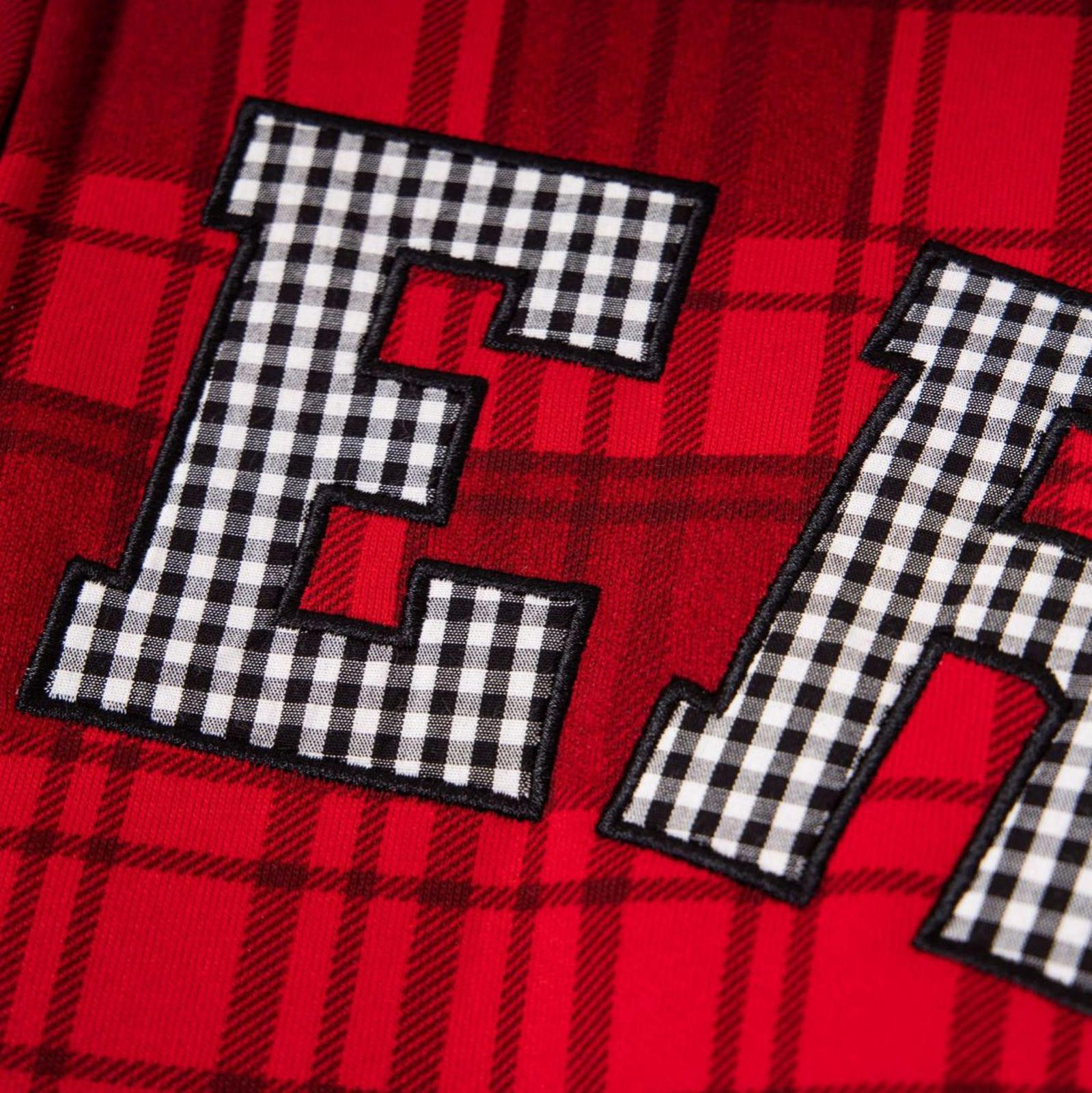 Japanese Brand Plaid Logo Hoodie - Cotton Pullover Size M / US 6-8 / IT 42-44 - 5 Thumbnail