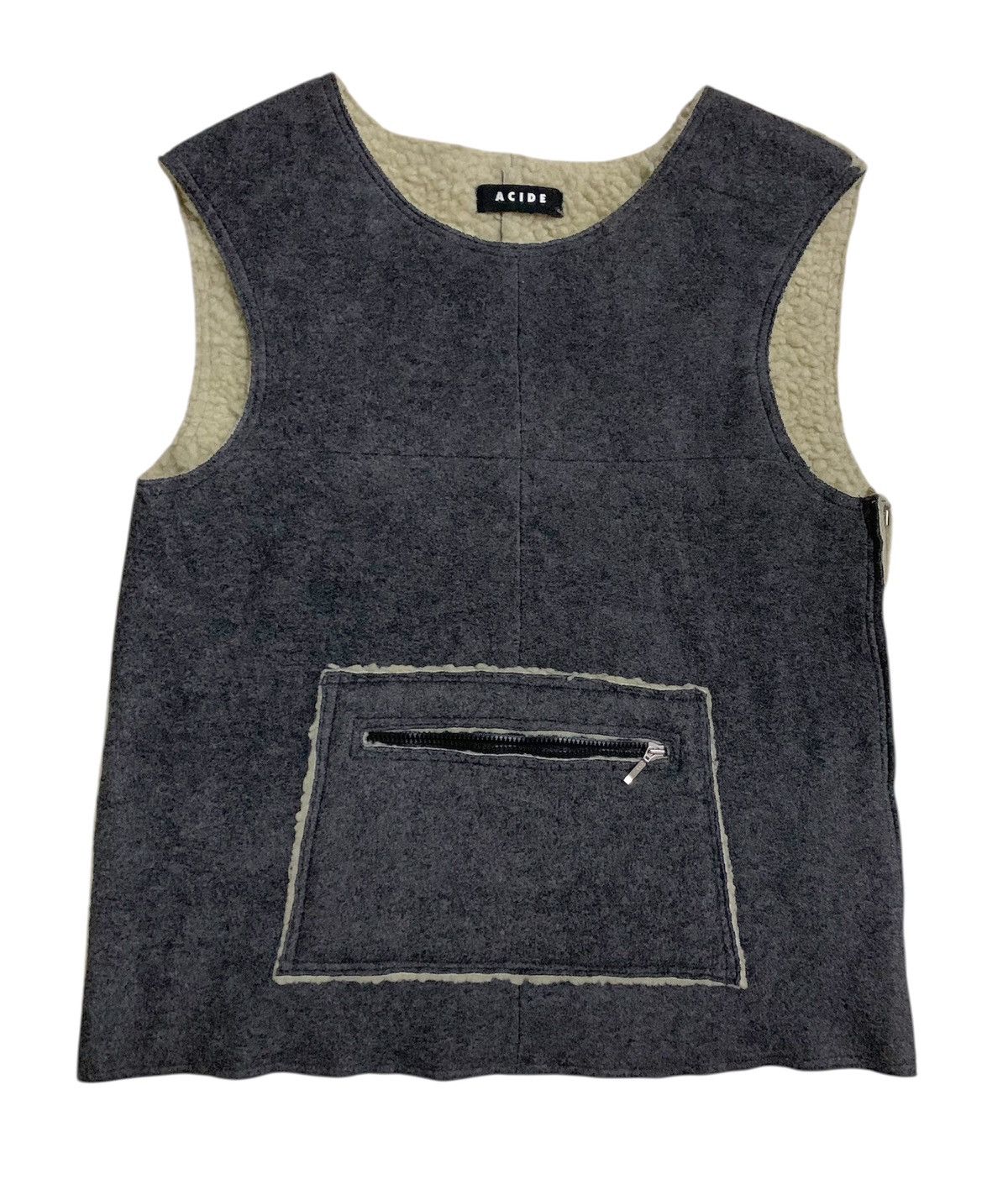 Japanese Brand 💥Vintage Acide Japan Sherpa Vest Size US S / EU 44-46 / 1 - 1 Thumbnail