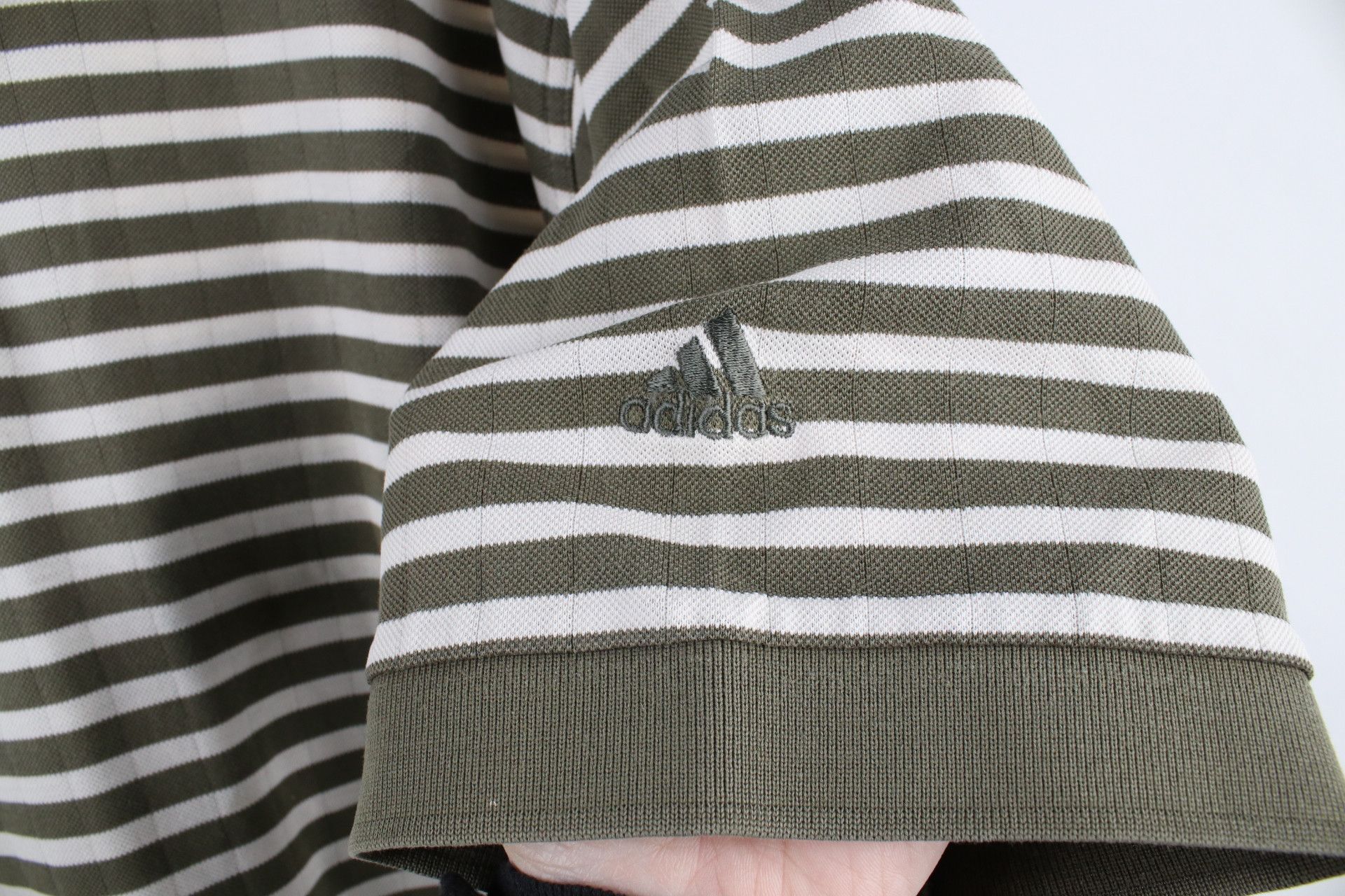 Vintage Vintage Adidas Golf Faded Striped Collared Polo Shirt Green Size US XL / EU 56 / 4 - 4 Thumbnail