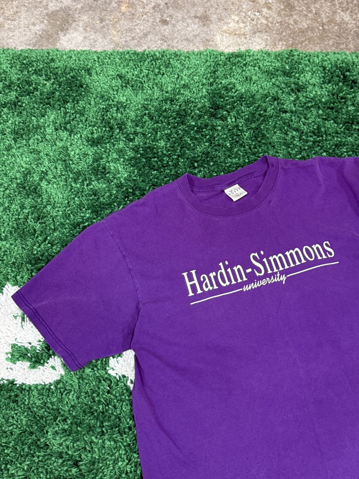 Vintage Vintage Made in USA Hardin Simmons University Purple Tee XL Size US XL / EU 56 / 4 - 2 Thumbnail