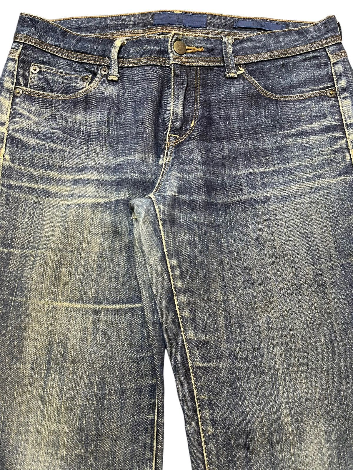Uniqlo Vintage Japanese Uniqlo Faded Wash Distress Wide Leg Jeans Size US 31 - 4 Thumbnail