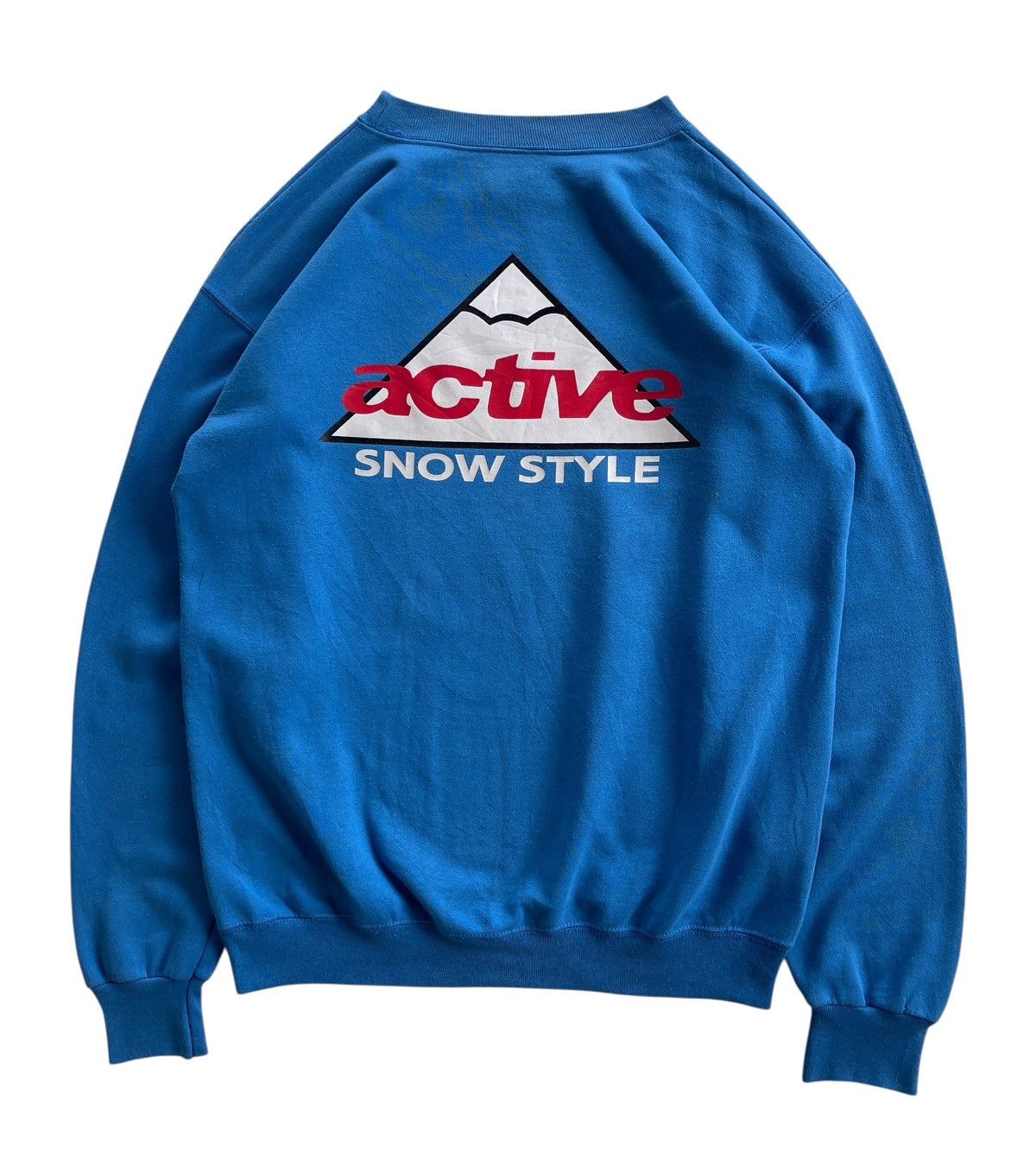 Vintage 90s Active Snow Style Crewneck Sweatshirt Size US M / EU 48-50 / 2 - 1 Thumbnail