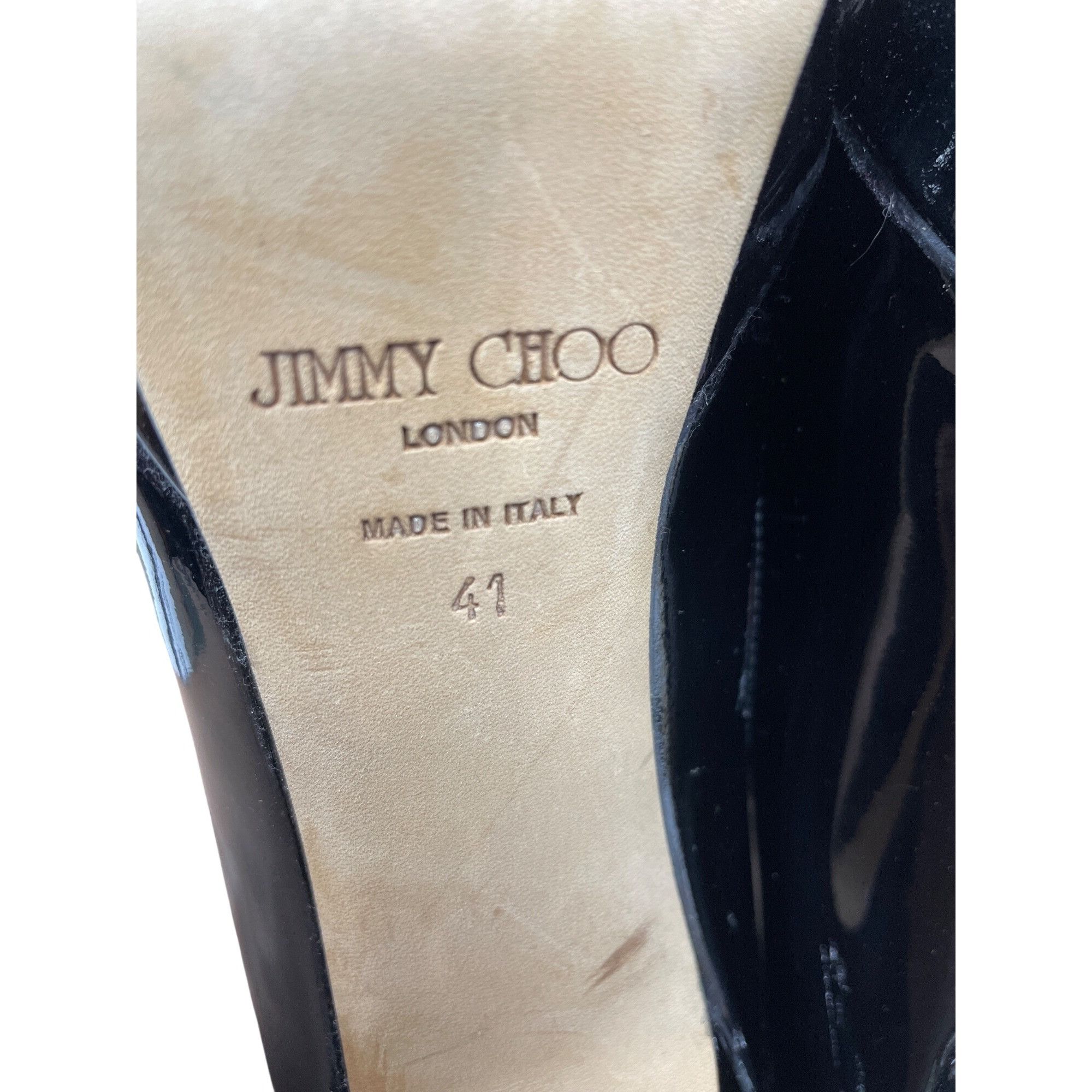 Jimmy Choo Jimmy Choo womans Black Patent Leather Stiletto 5.5" Heels S Size US 10.5 / IT 40.5 - 3 Thumbnail