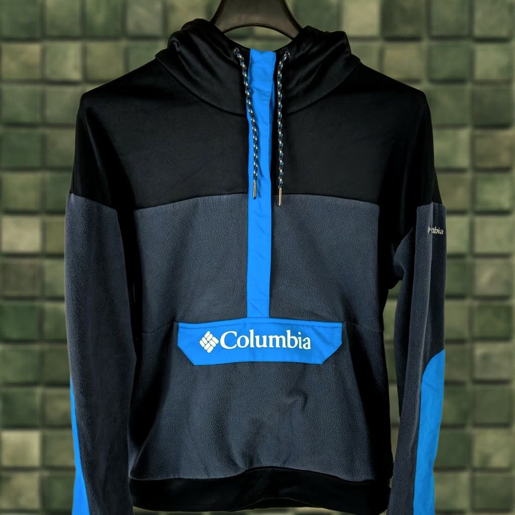 KangaROOS Columbia Hoodie Jacket Womens L Blue pullover with kangaroo pocket spellout Jacket Womens L Blue Pockets Logo Casual Outdoor Fall Winter Spring Short Size L / US 10 / IT 46 - 1 Thumbnail