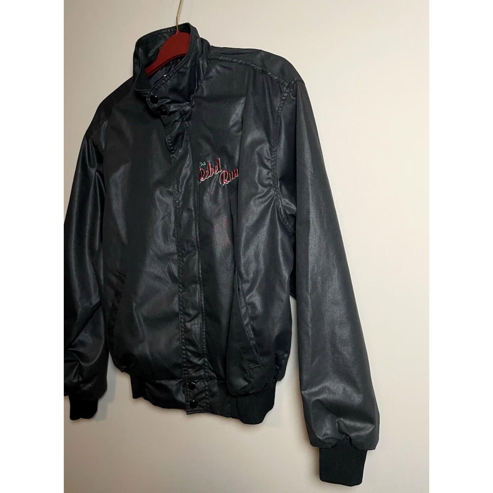 Vintage VINTAGE 90s Black Rebel Run Embroidered Bomber Jacket Size L Cars Men's Bomber Jacket Size US L / EU 52-54 / 3 - 2 Thumbnail