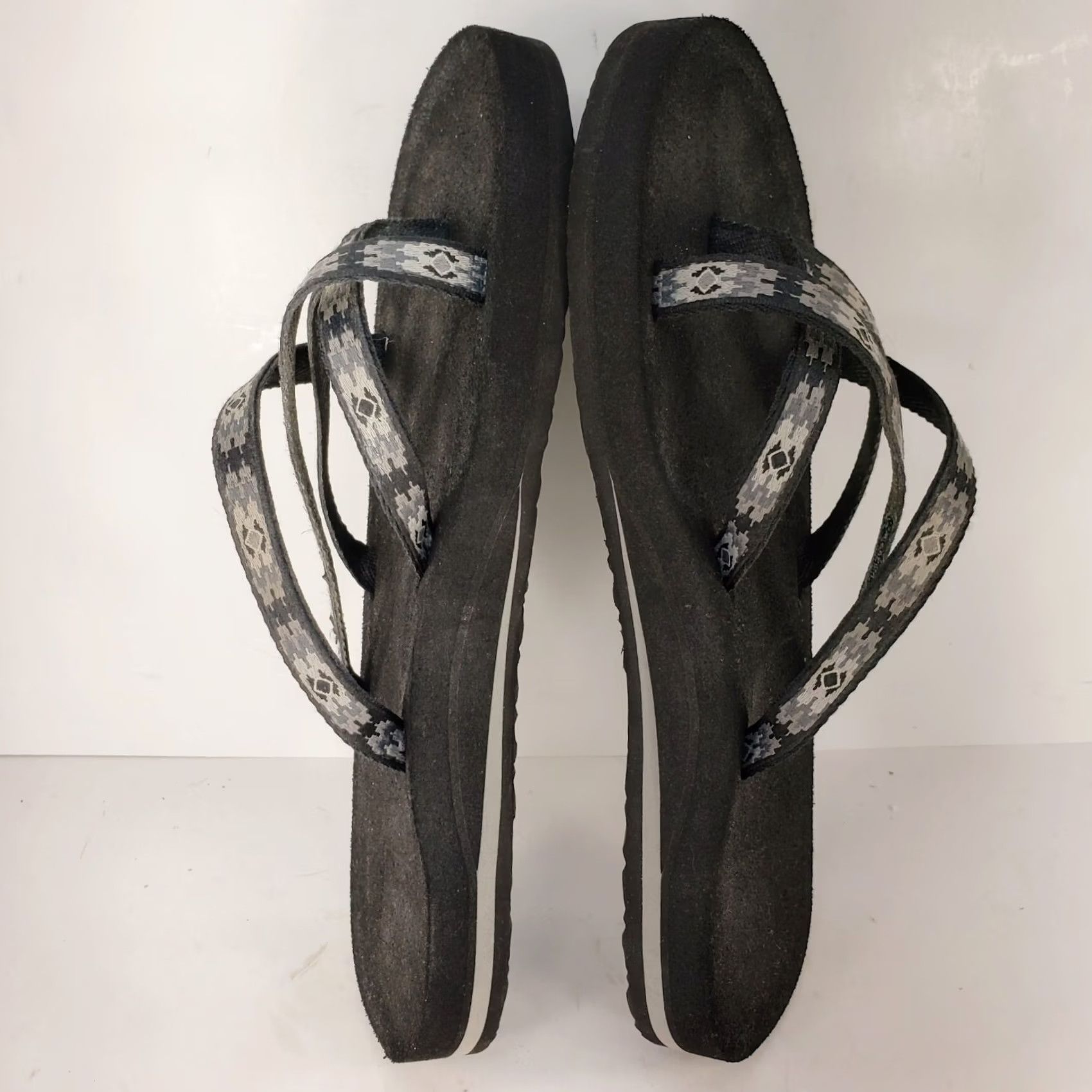 Teva Womens Teva Olowahu Black Geometric Flip Flop Sandals - Activewear & Travel Size US 4 / IT 34 - 7 Thumbnail
