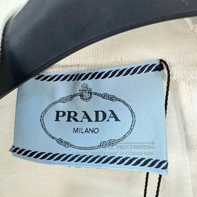 Prada Prada White Cotton Sleeveless Dress for Summer. Size L / US 10 / IT 46 - 5 Thumbnail