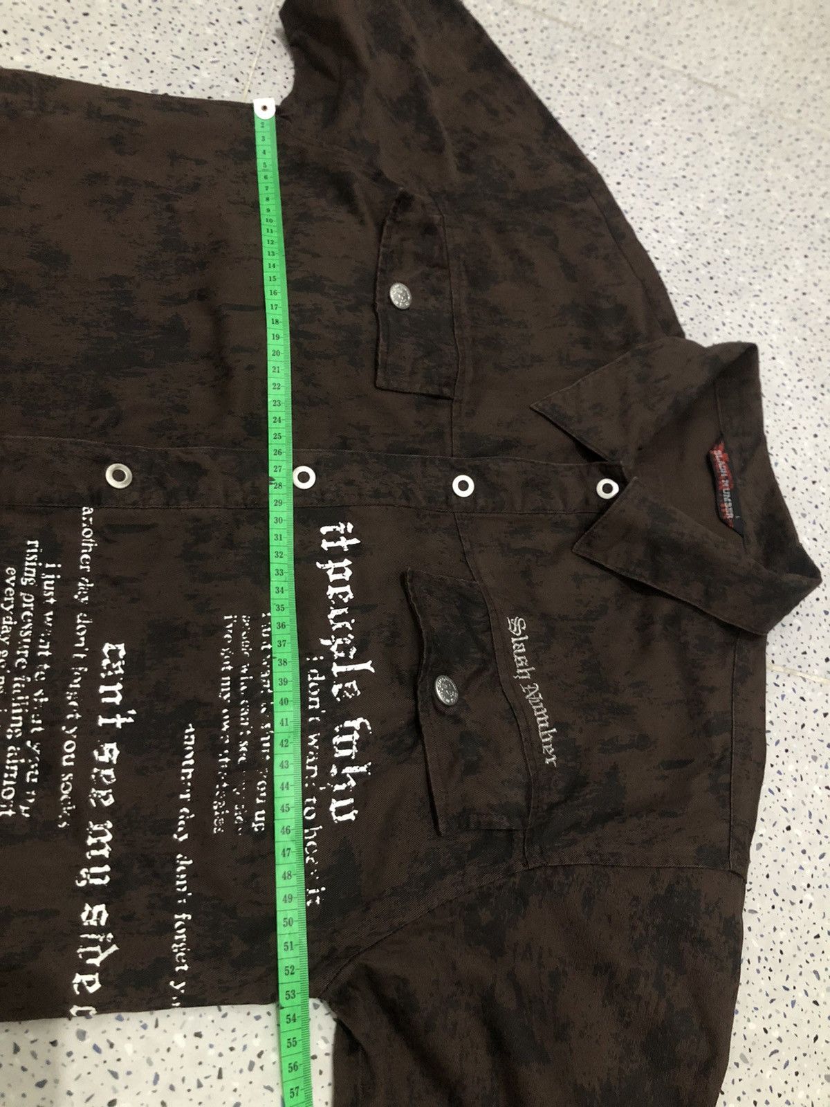 If Six Was Nine × Japanese Brand × Le Grande Bleu (L.G.B.) Y2K Slash Number Poem Button Up Shirt Size US L / EU 52-54 / 3 - 13 Thumbnail