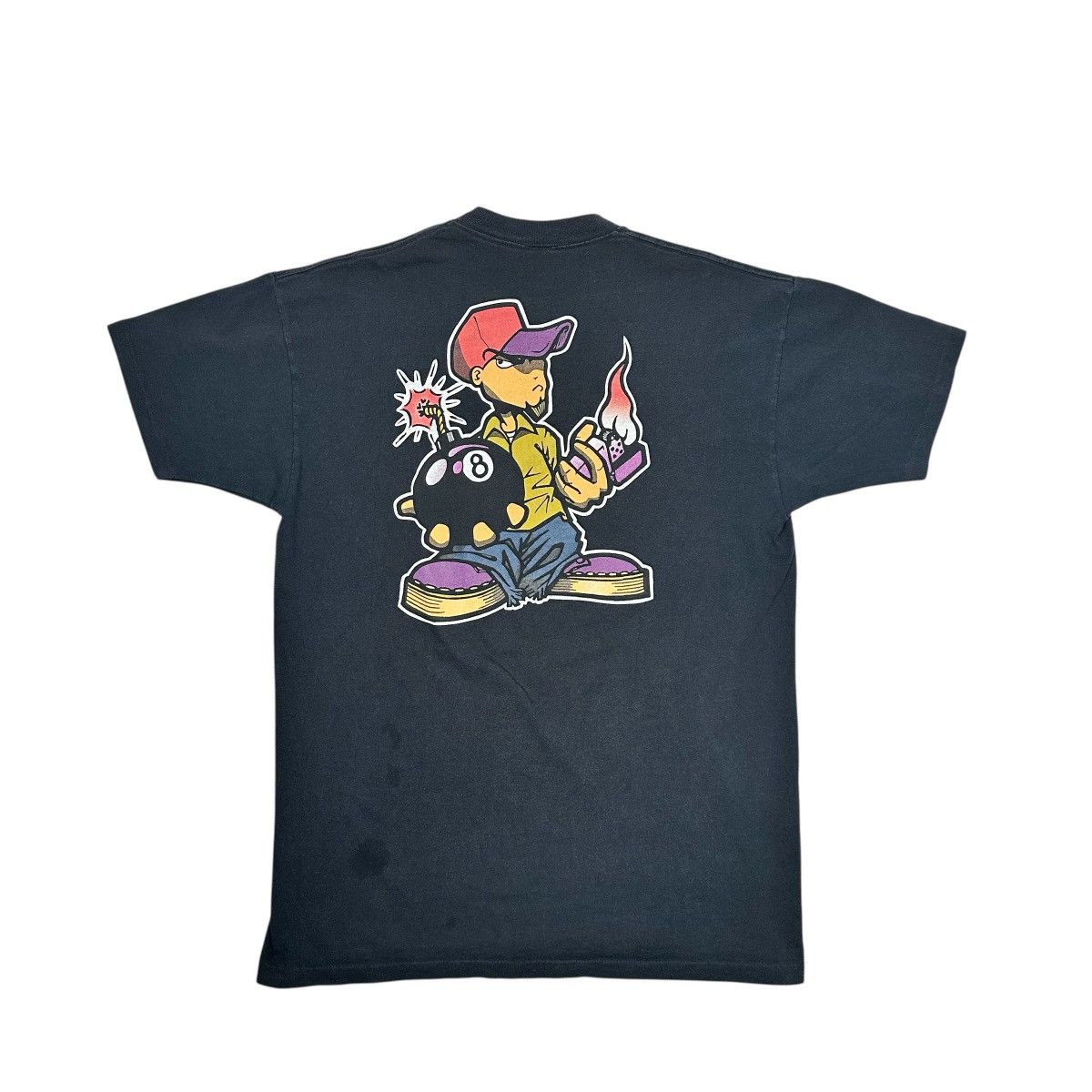 トップス 90s 8Ball Tee Vintage Breakdown 90s Streetwear Graffiti T-shirt 8Ball Sz
