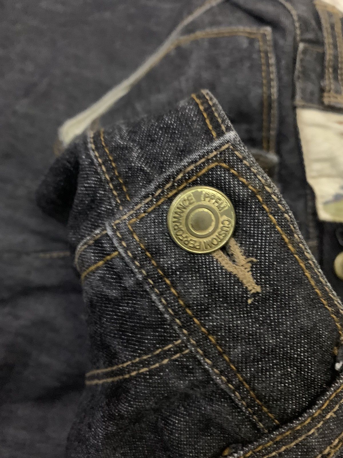 Hysteric Glamour 💥Vtg Ppfm Custom Performance Black Denim Size US 31 - 7 Thumbnail