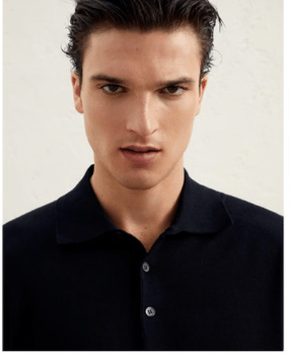 image of Brunello Cucinelli O1W1Db10524 Polo Sweaters In Black, Men's (Size XL)