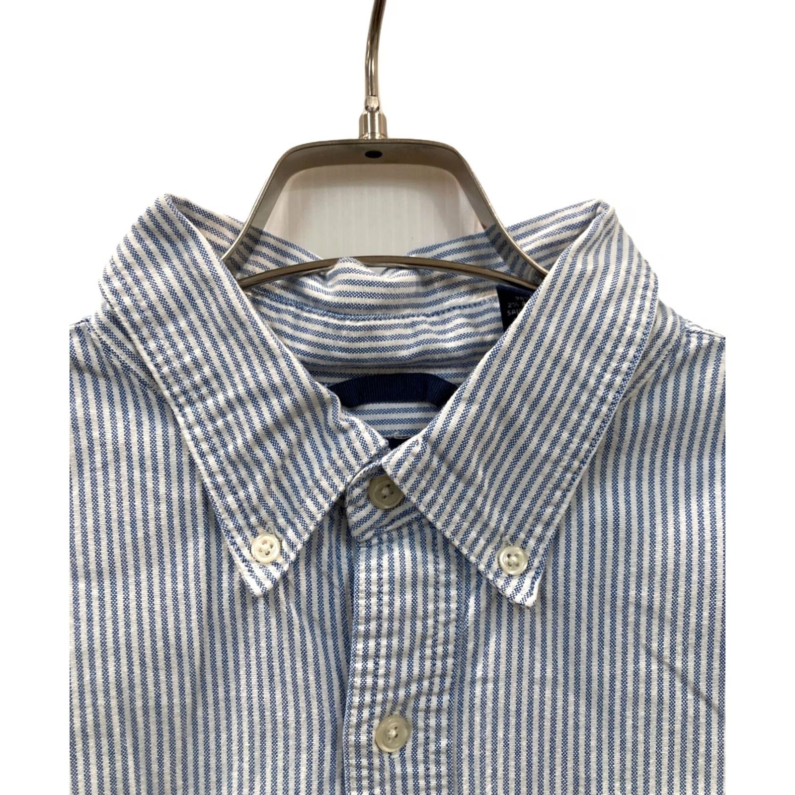 Chaps CHAPS Shirt Men XL Blue Striped Button-Up Size US XL / EU 56 / 4 - 6 Thumbnail