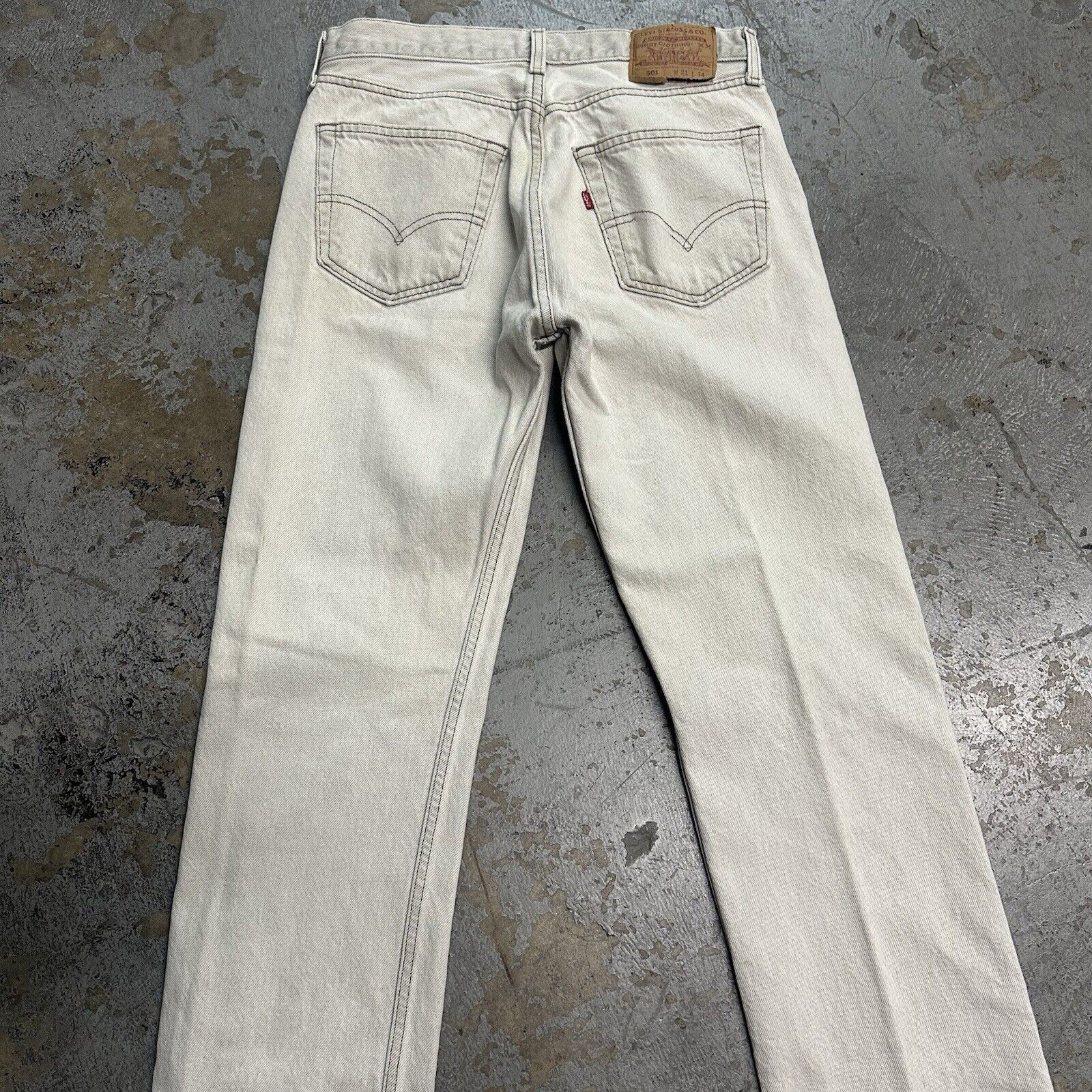 Levi's × Vintage Vintage 90s Levi’s 501 Grey Denim Jeans 31x34 Made In USA Size US 31 - 5 Thumbnail