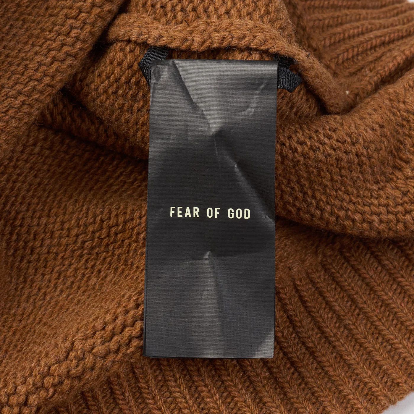 Fear of God FEAR OF GOD Brown Wool-Cashmere Knit Crewneck Sweater Size US L / EU 52-54 / 3 - 5 Thumbnail
