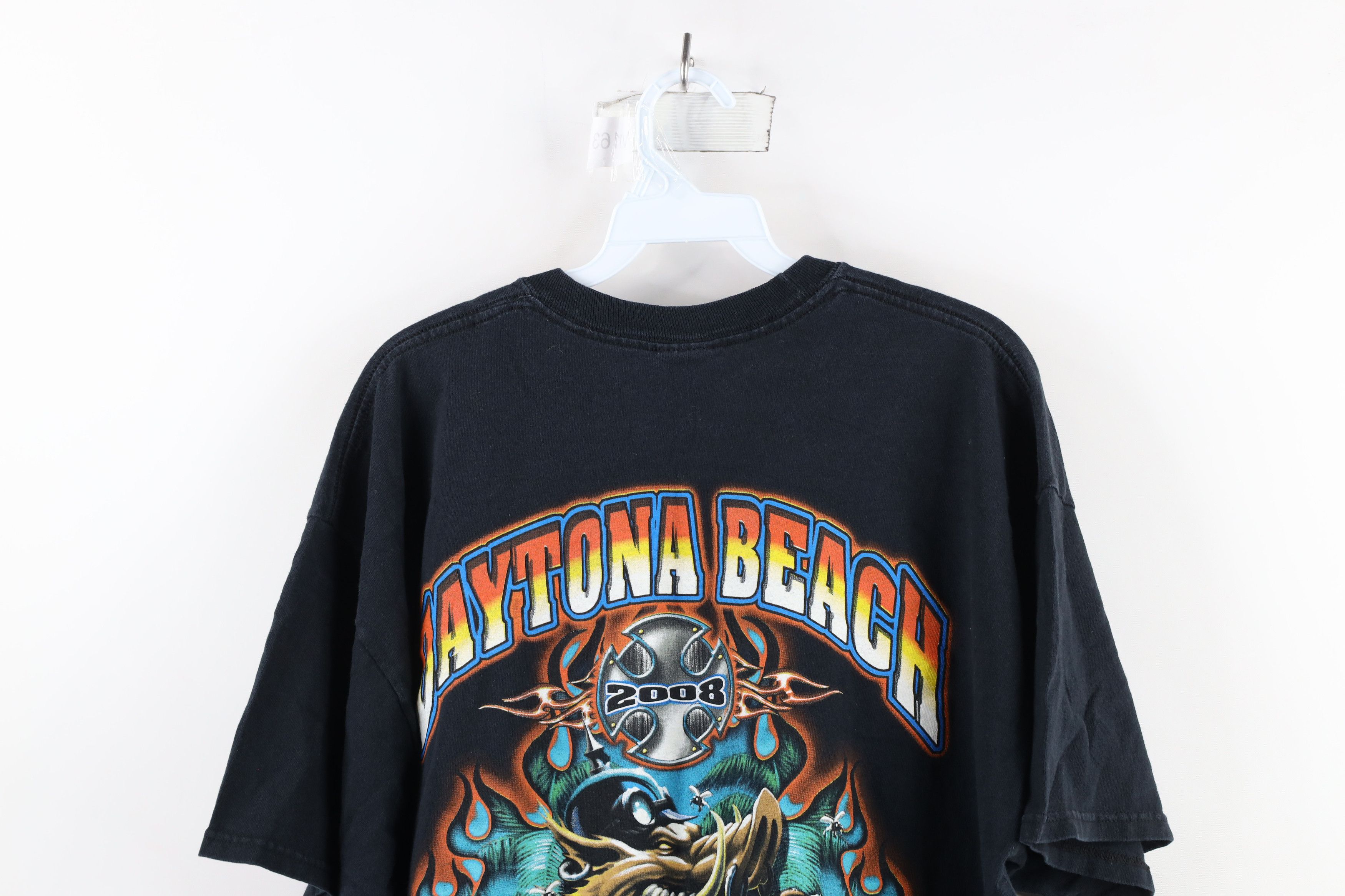 Vintage Vintage Y2K Bike Week Fire Flames Hog Motorcycle T-Shirt Size US XL / EU 56 / 4 - 8 Thumbnail