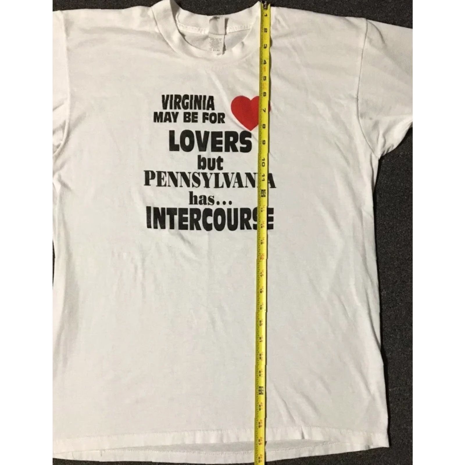 Vintage Vtg 90s Pennsylvania Has Intercourse Shirt M USA Funny Crude Sex Joke Grunge Y2K Shirt Mens White Funny Saying Graphic Tee USA 90s Grunge Joke Size US M / EU 48-50 / 2 - 7 Thumbnail